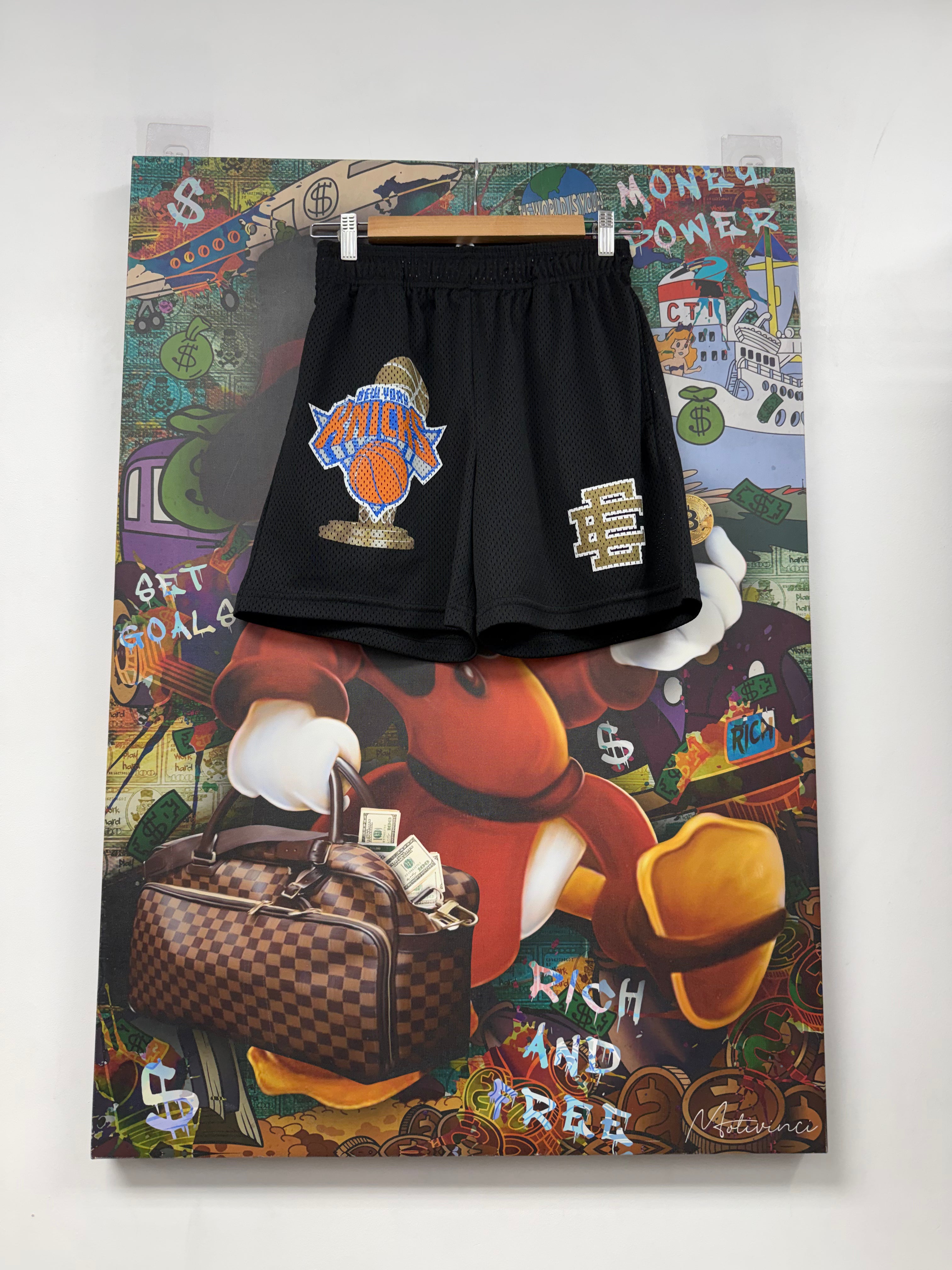 Eric Emanuel Black Knicks Finals Shorts