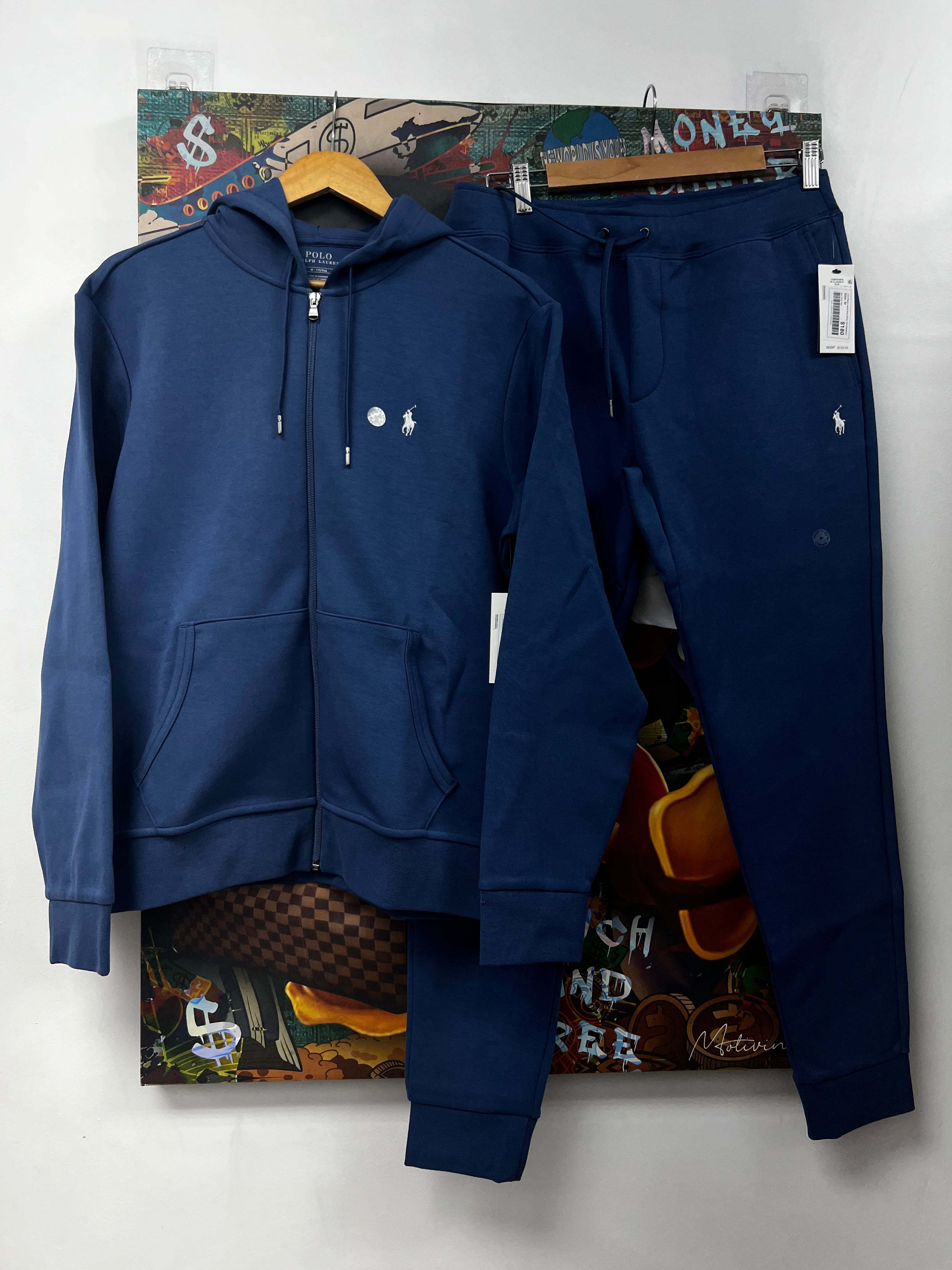 Polo Ralph Lauren Blue White Tech Sweatsuit