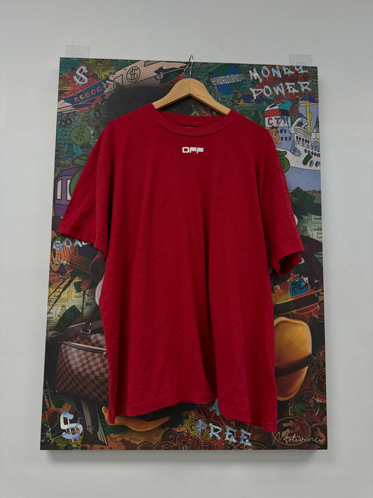 Off-White Tee White Red Purple Used Large N/A