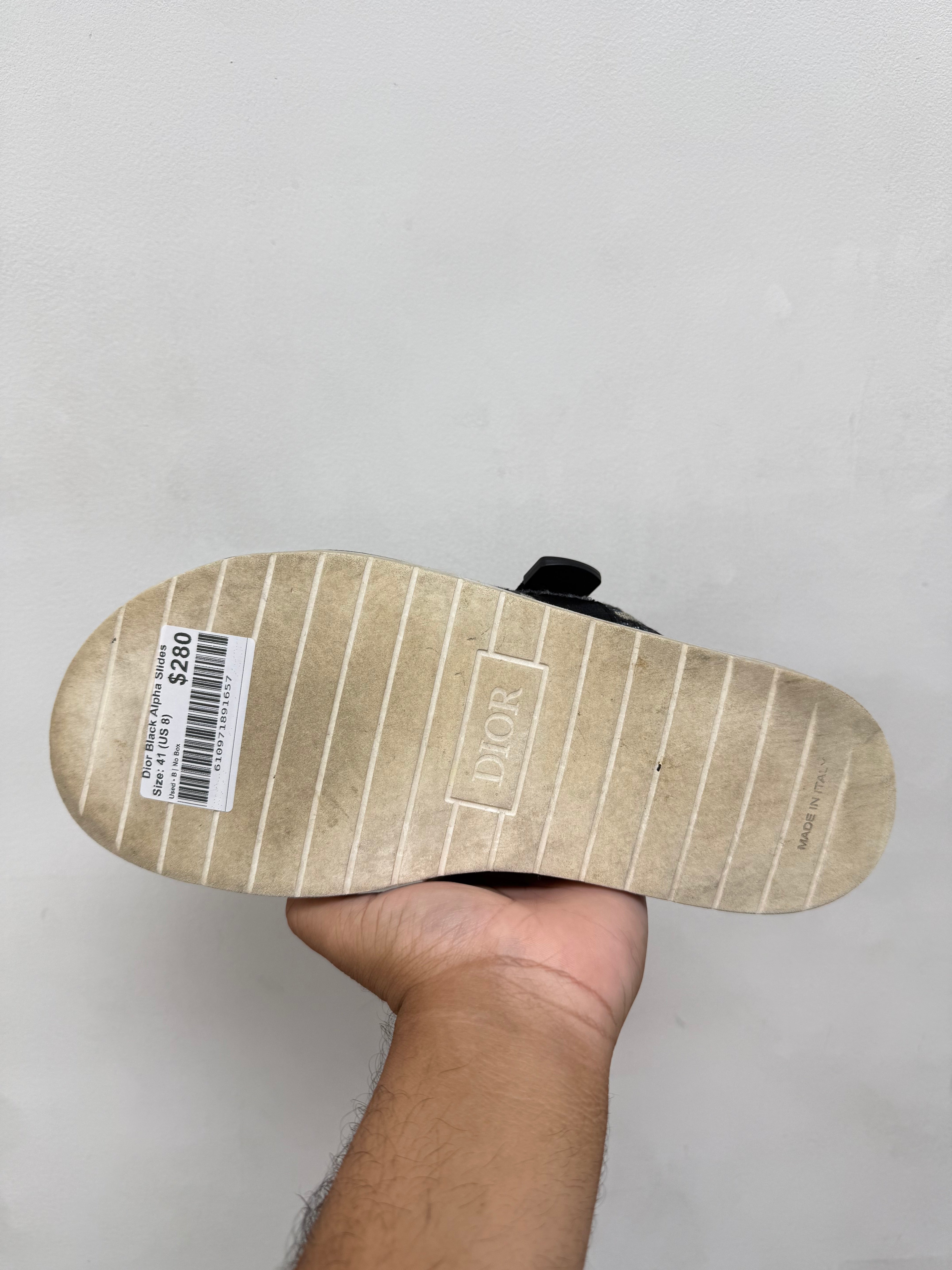 Dior Black Alpha Slides