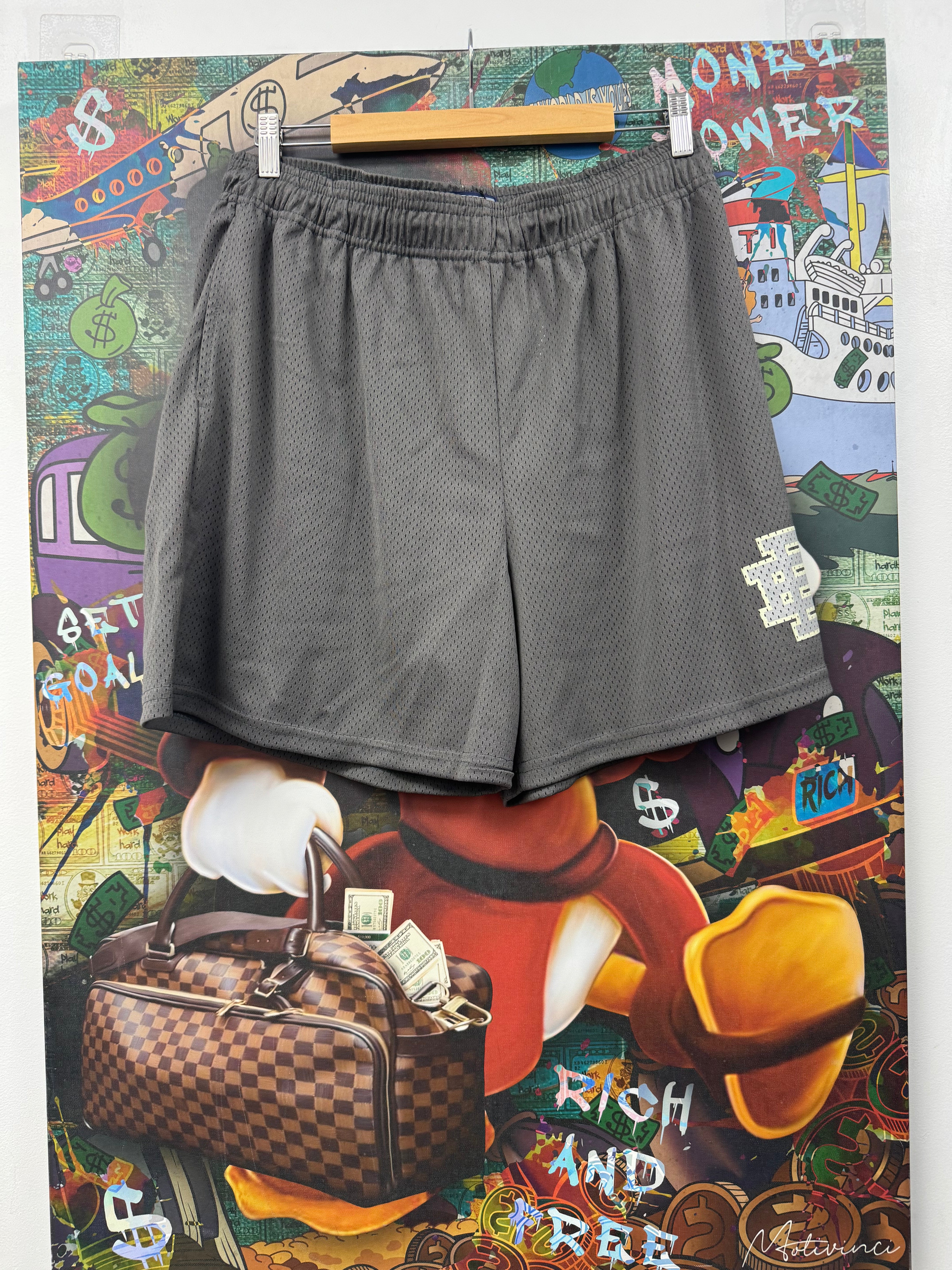 Eric Emanuel Stone Grey Cream Shorts