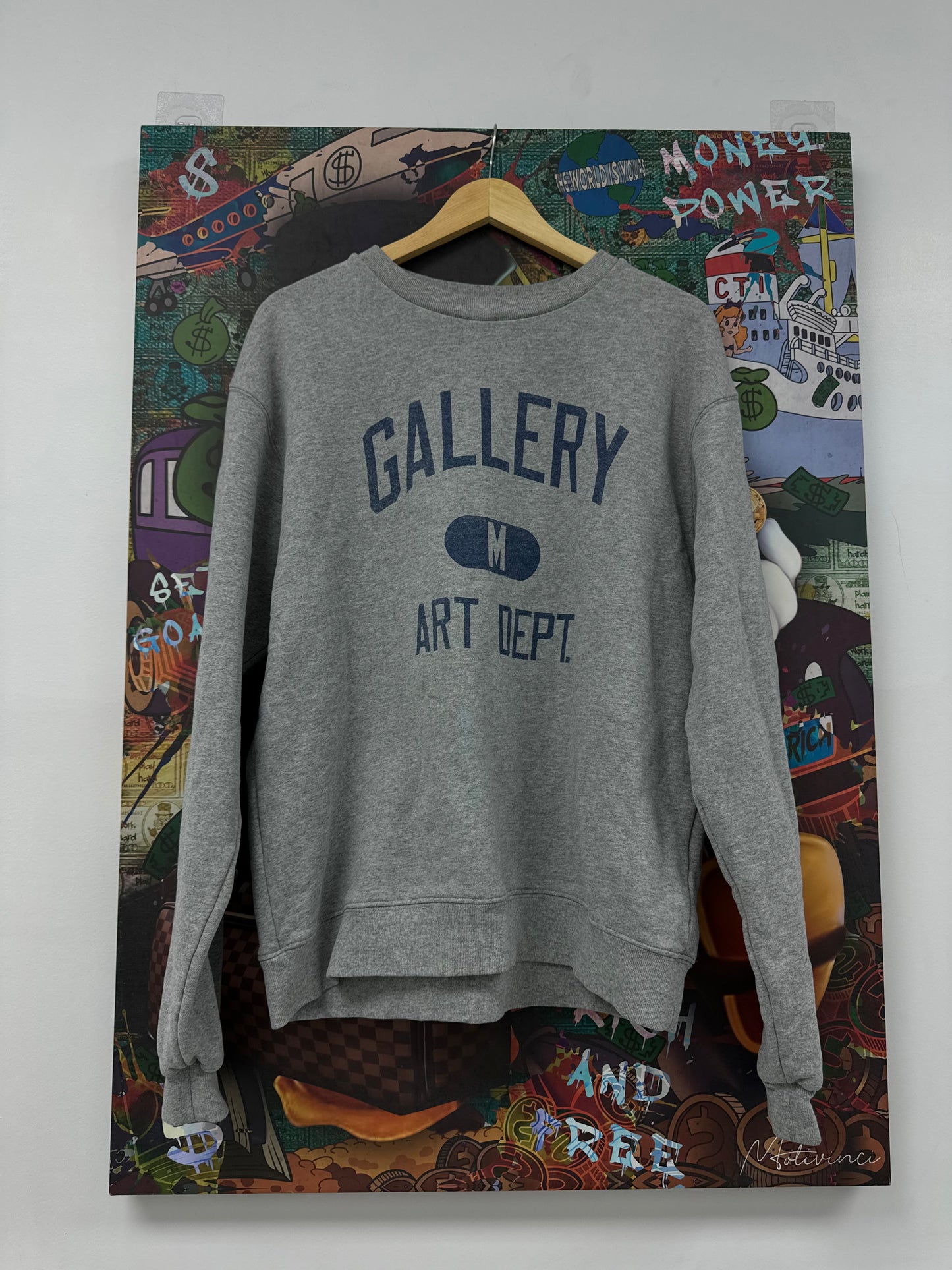 Gallery Dept Crewneck Gery Blue Used Medium