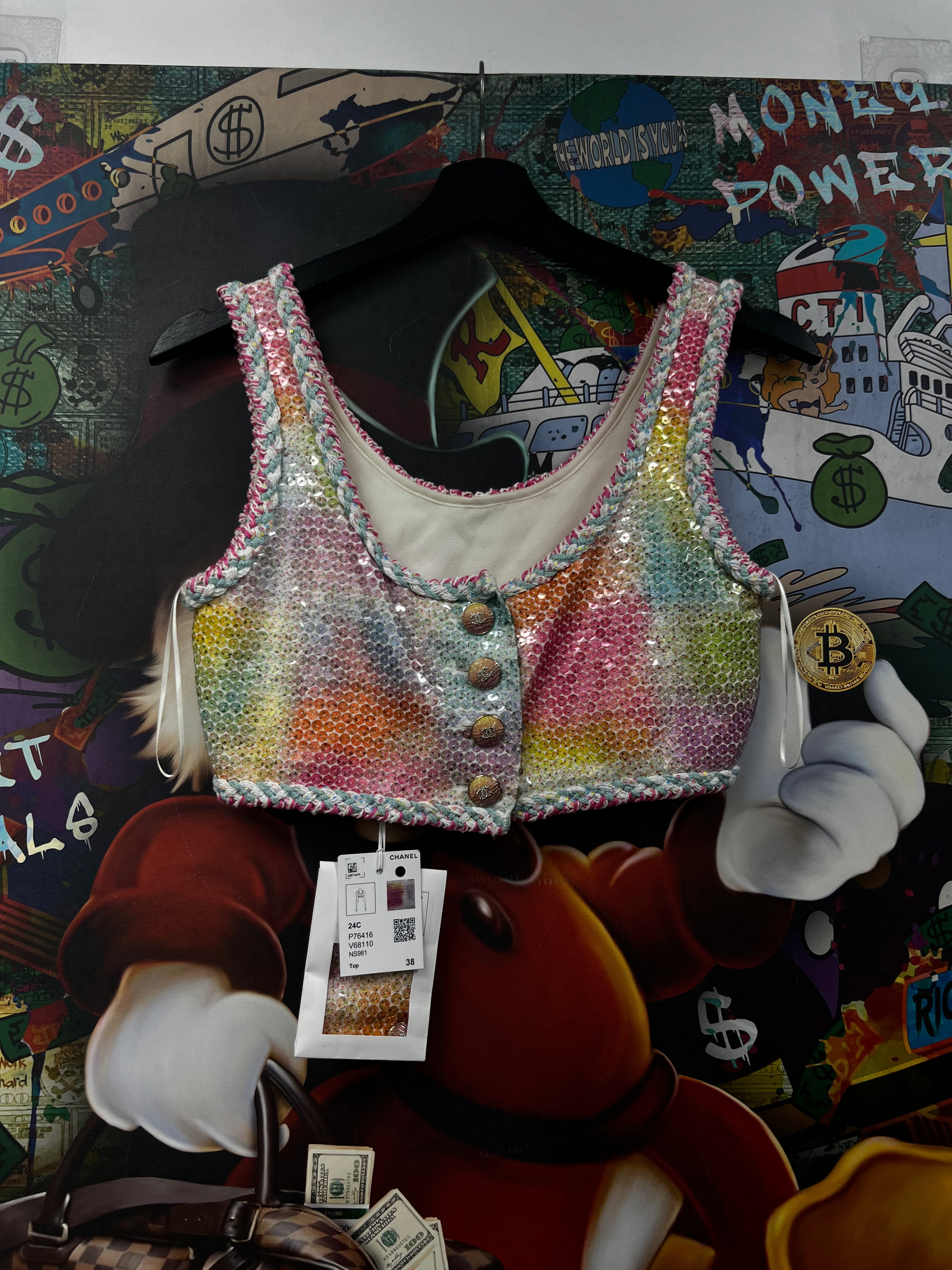 Chanel Mutli Color Sequin Top