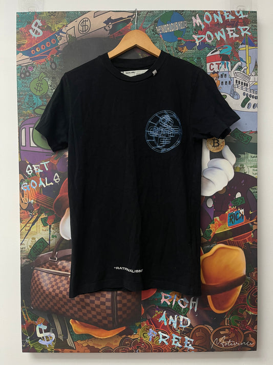 Off-White Tee Black Rationalism Blue Used