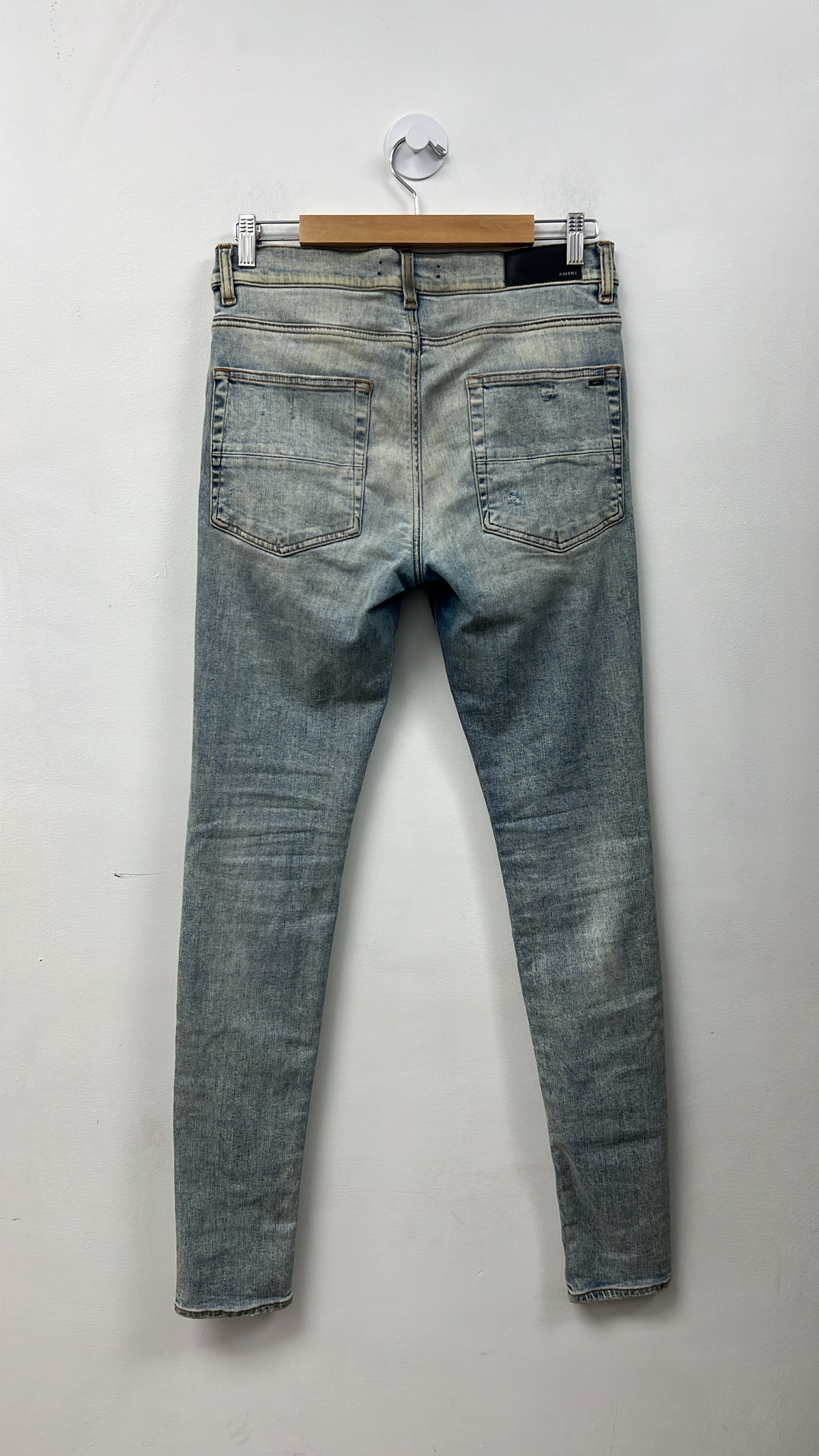 Amiri MX1 Stone Wash Aqua Patch Jeans
