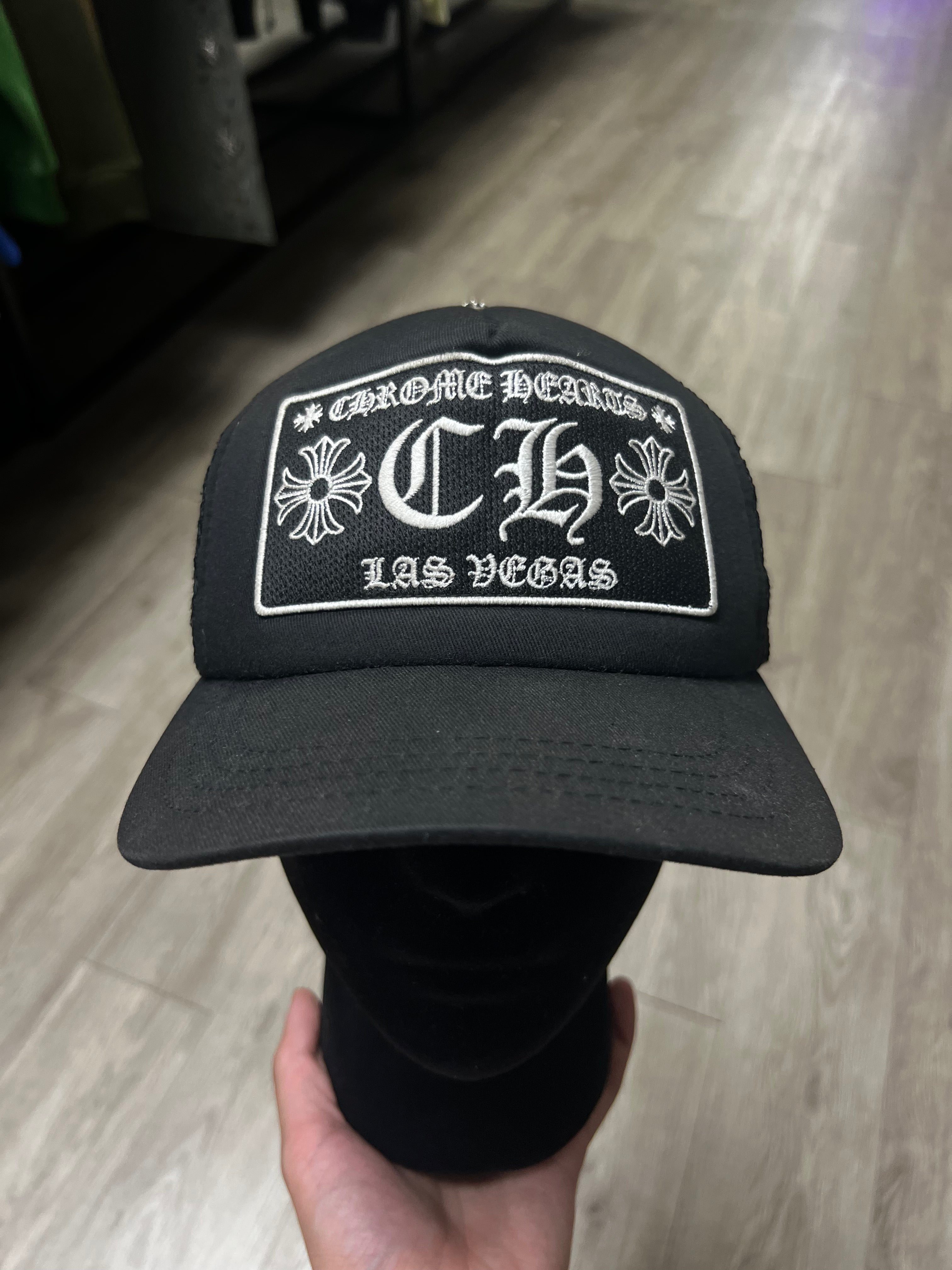 Chrome  Hearts Black CH Las Vegas Trucker Hat