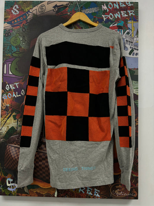 Off White grey Orange LS  Used Small N/A