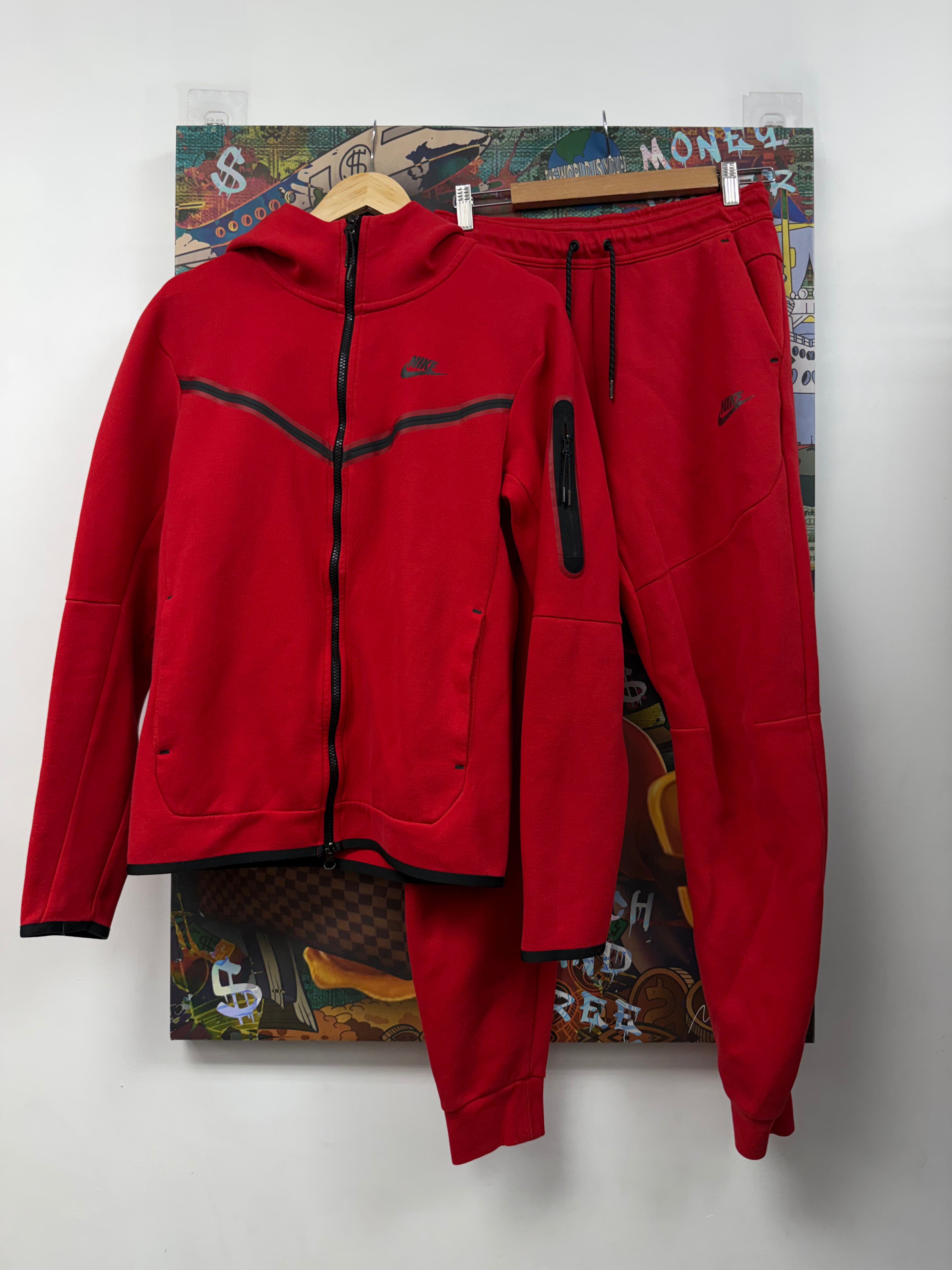 Nike Red Tech (Pin Holes) Sweatsuit