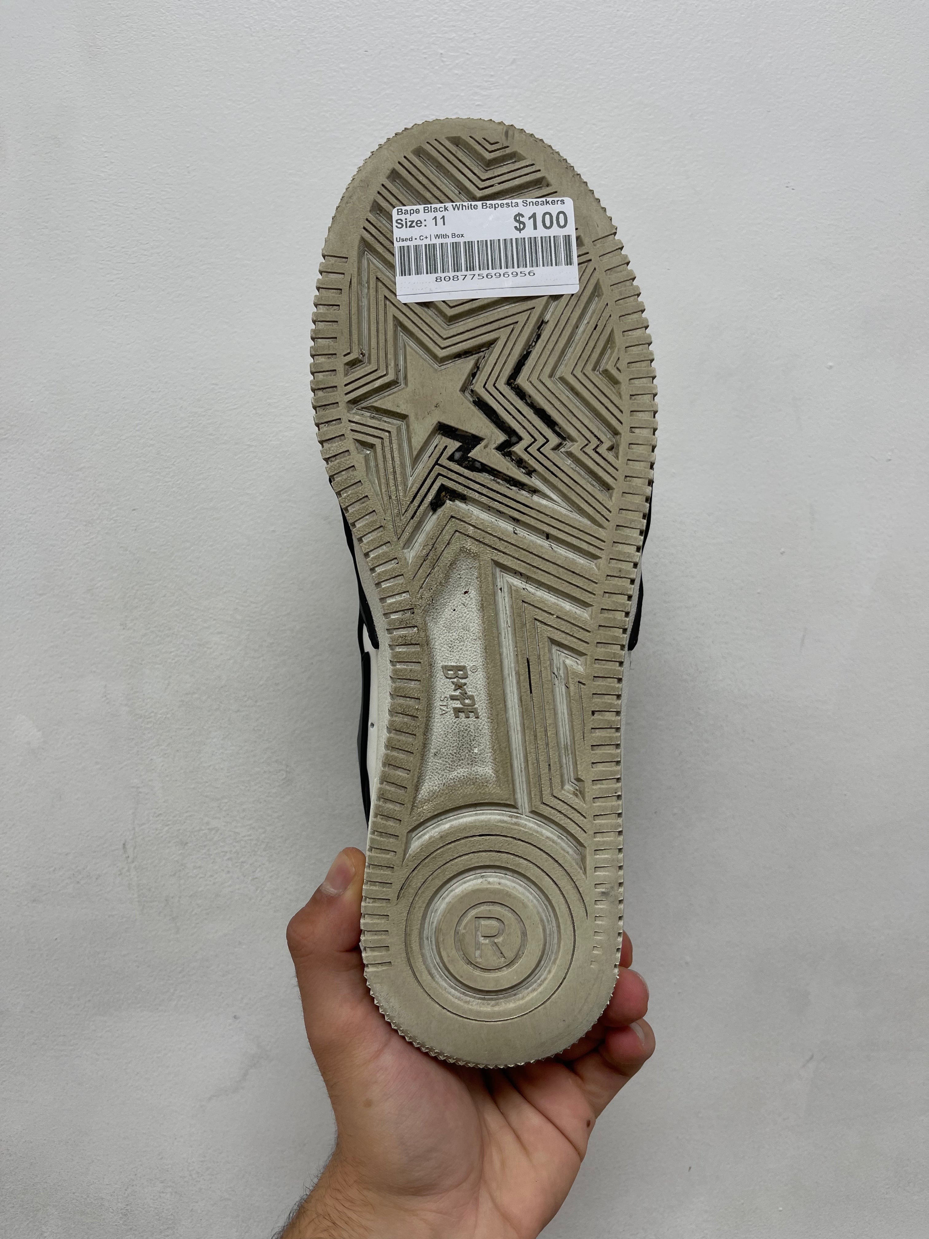 Bape Black White Bapesta Sneakers