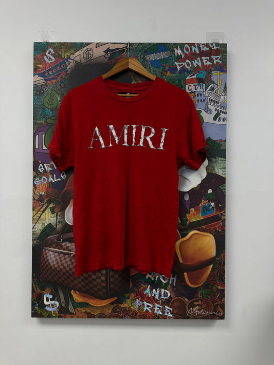 Amiri Tee Red White Bandana Used XS