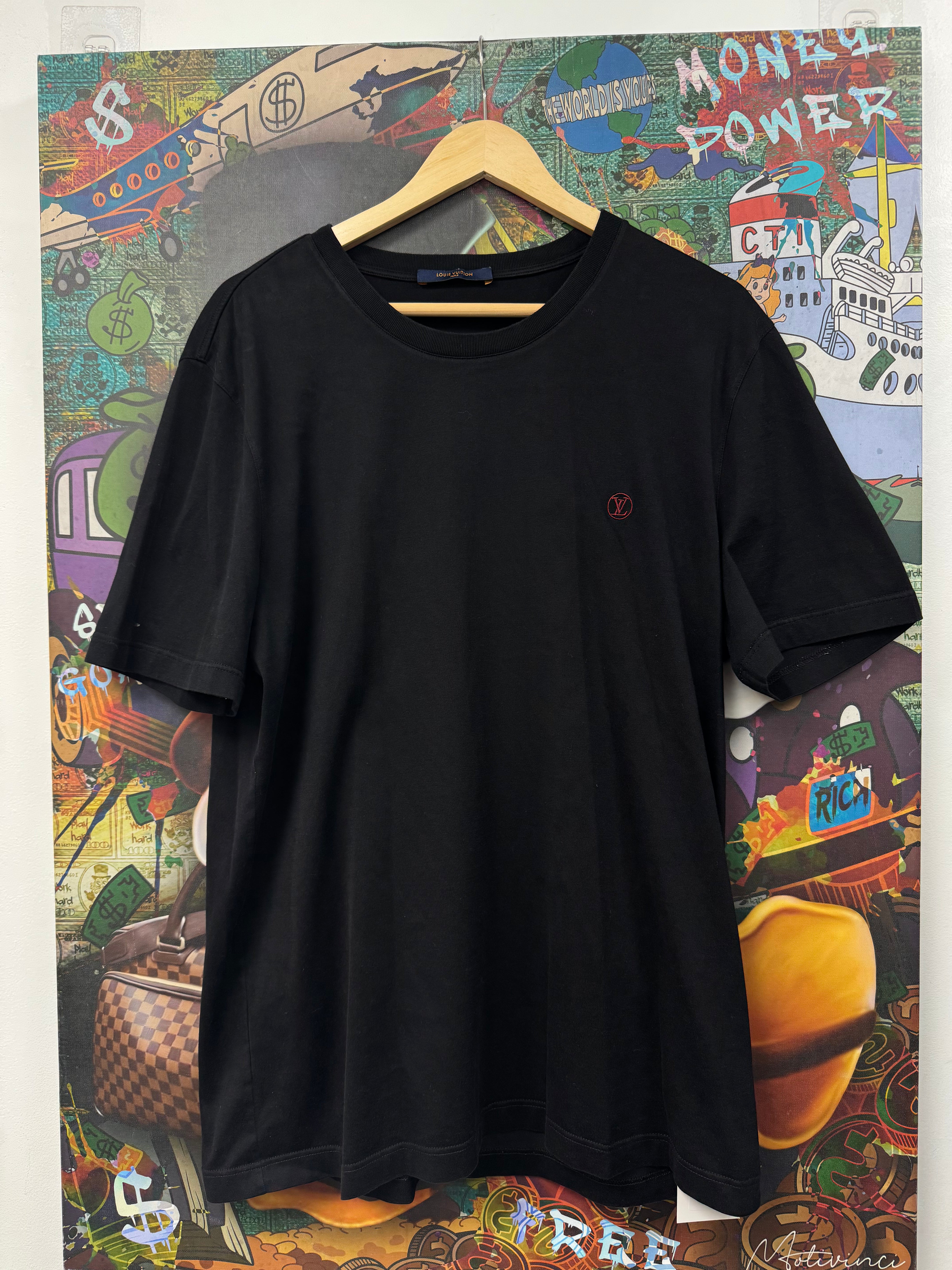 Louis Vuitton Black Red Staple Edition Tee