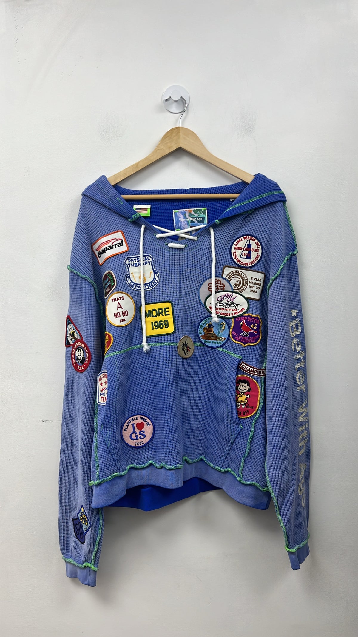 Better With Age Blue Gentleman Waffle Hoodie