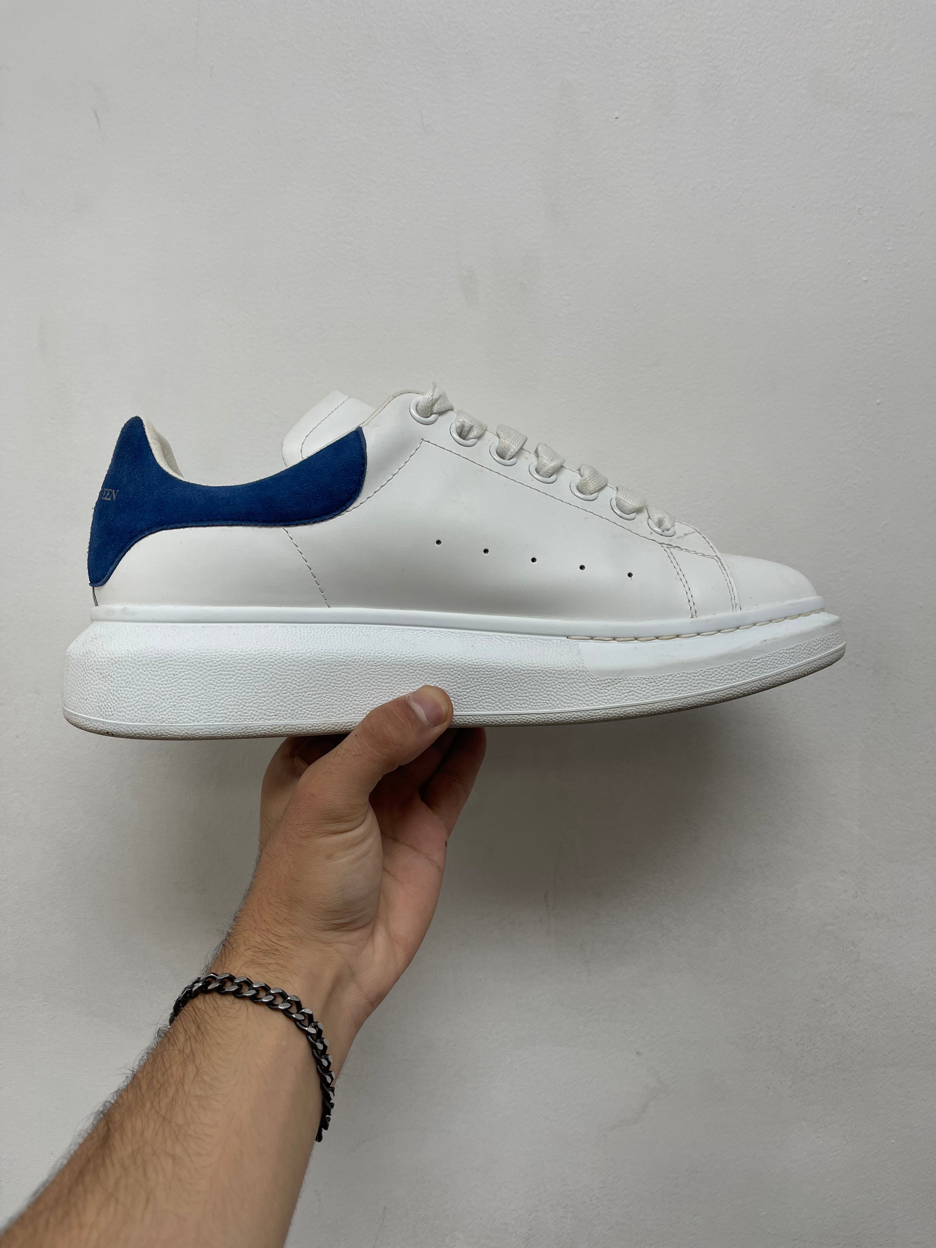 Alexander Mcqueen White Blue Oversized Sneakers