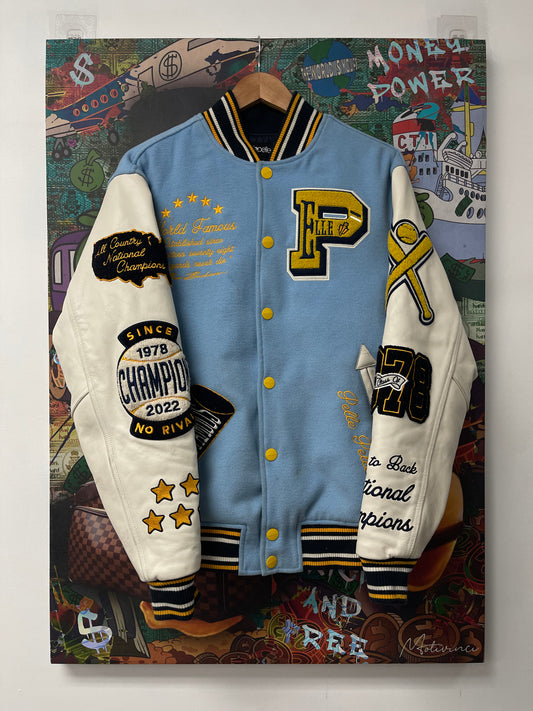 Pelle Pelle Varsity Jacket Blue Yellow Used