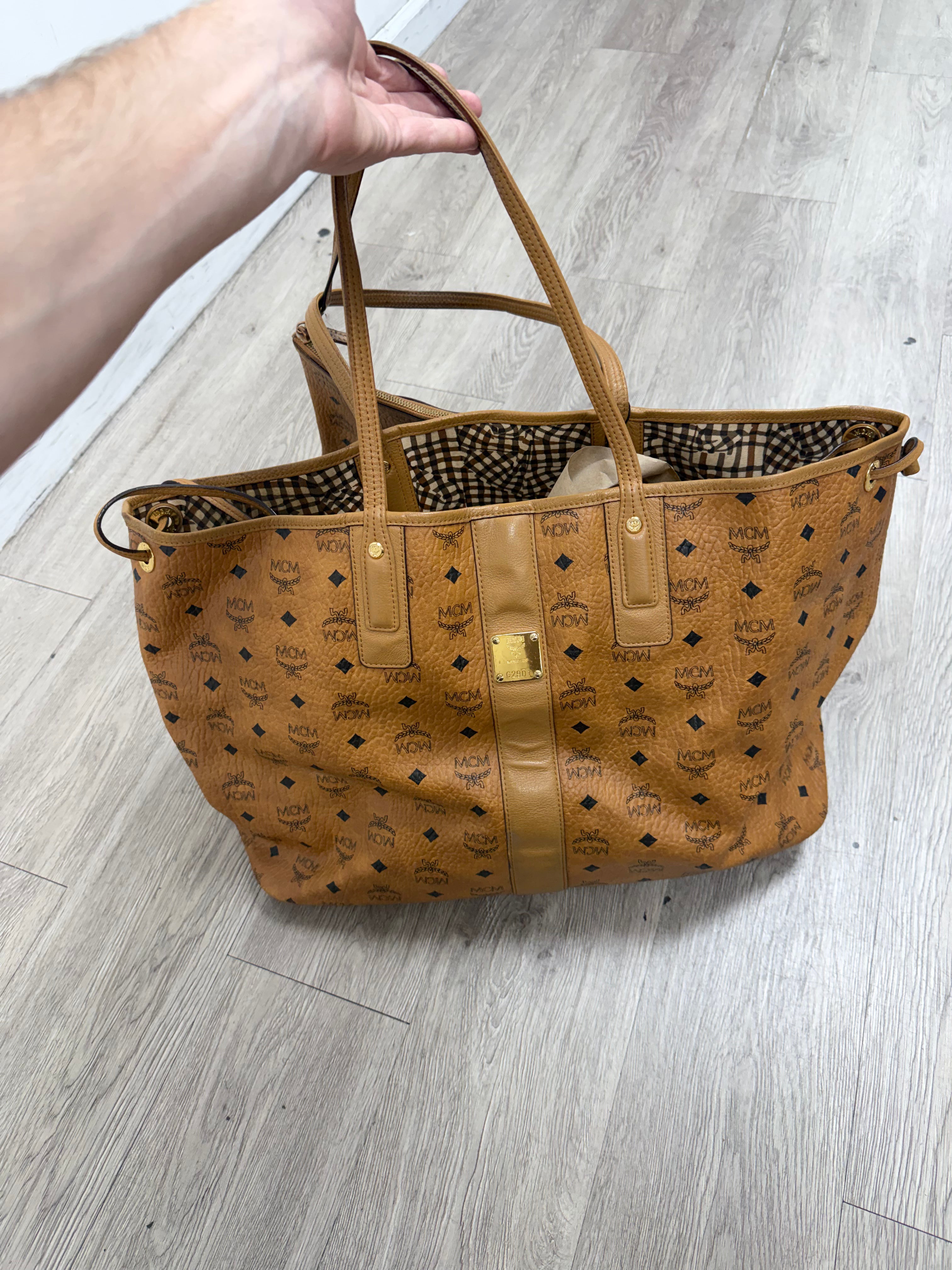 MCM Brown Monogram (With Pouch) Bag
