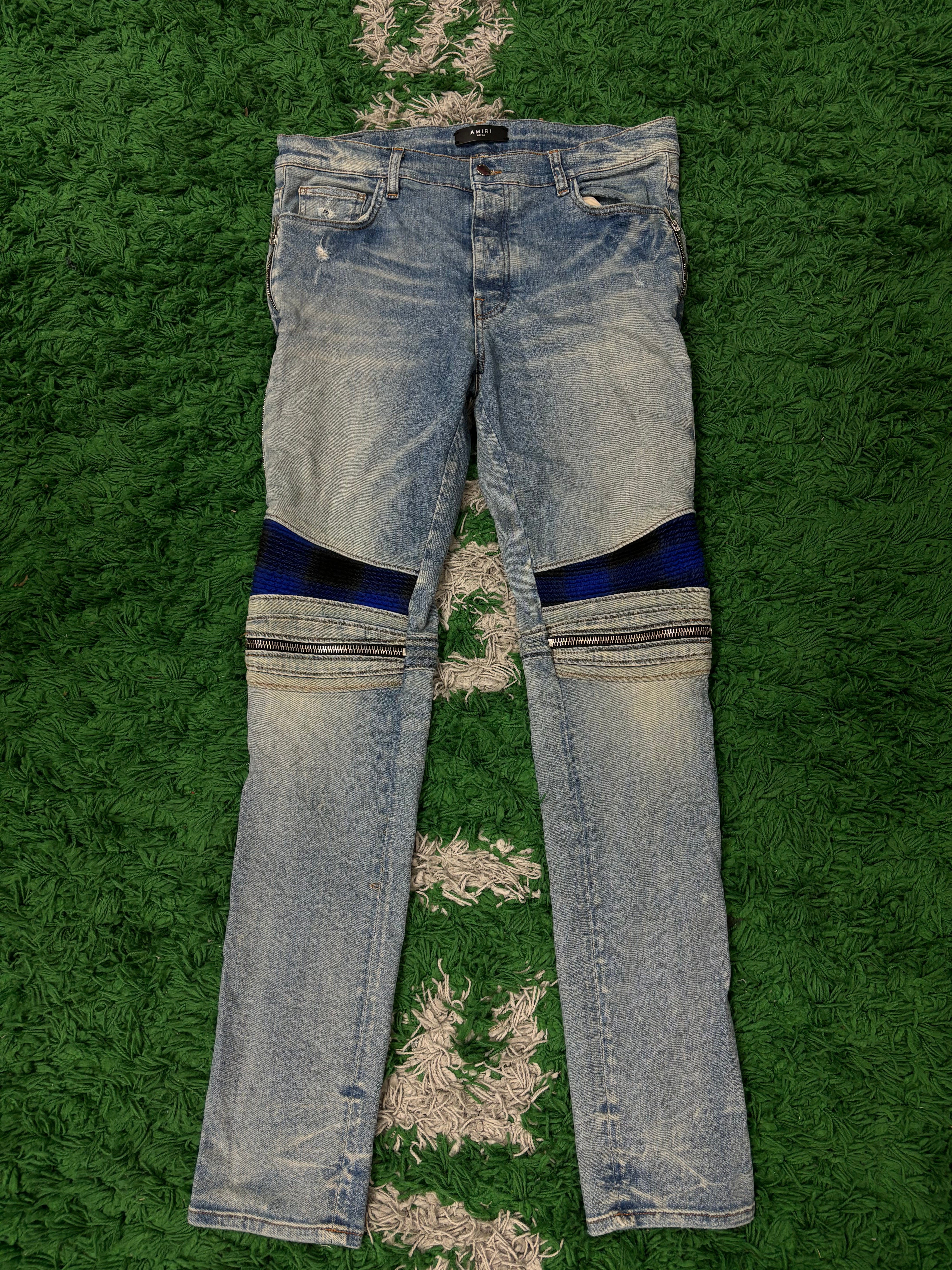 Amiri MX2 Blue Plaid Jeans Used 36