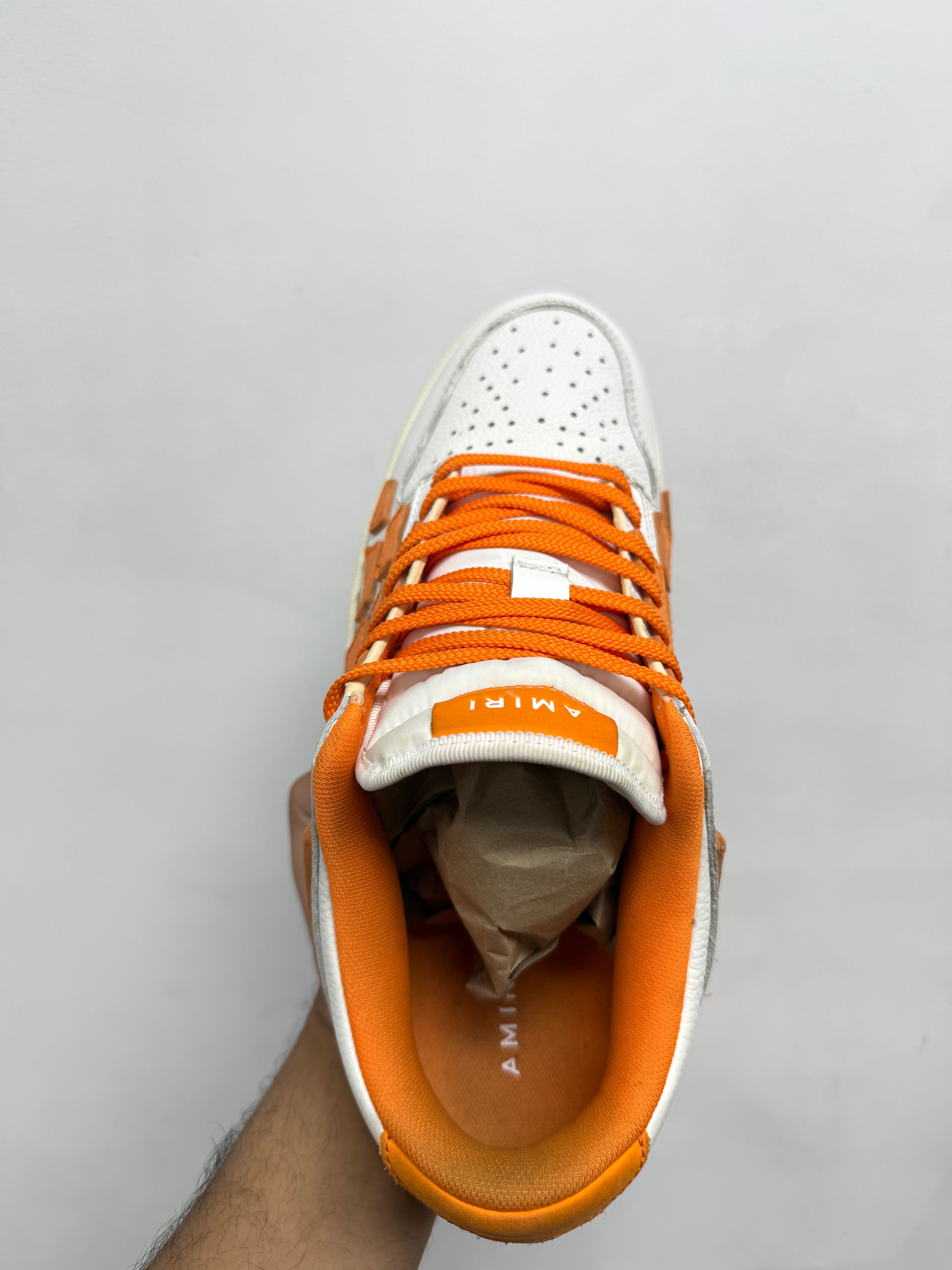 Amiri Orange Skel-Top Low Sneakers