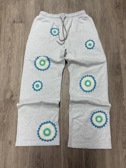 Arkyve Ocean Patch Crochet Sweats (S-XL) New