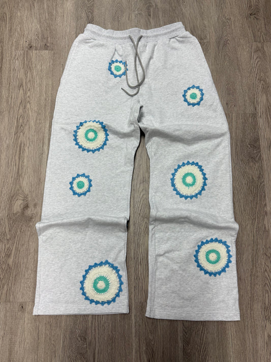 Arkyve Ocean Patch Crochet Sweats (S-XL) New