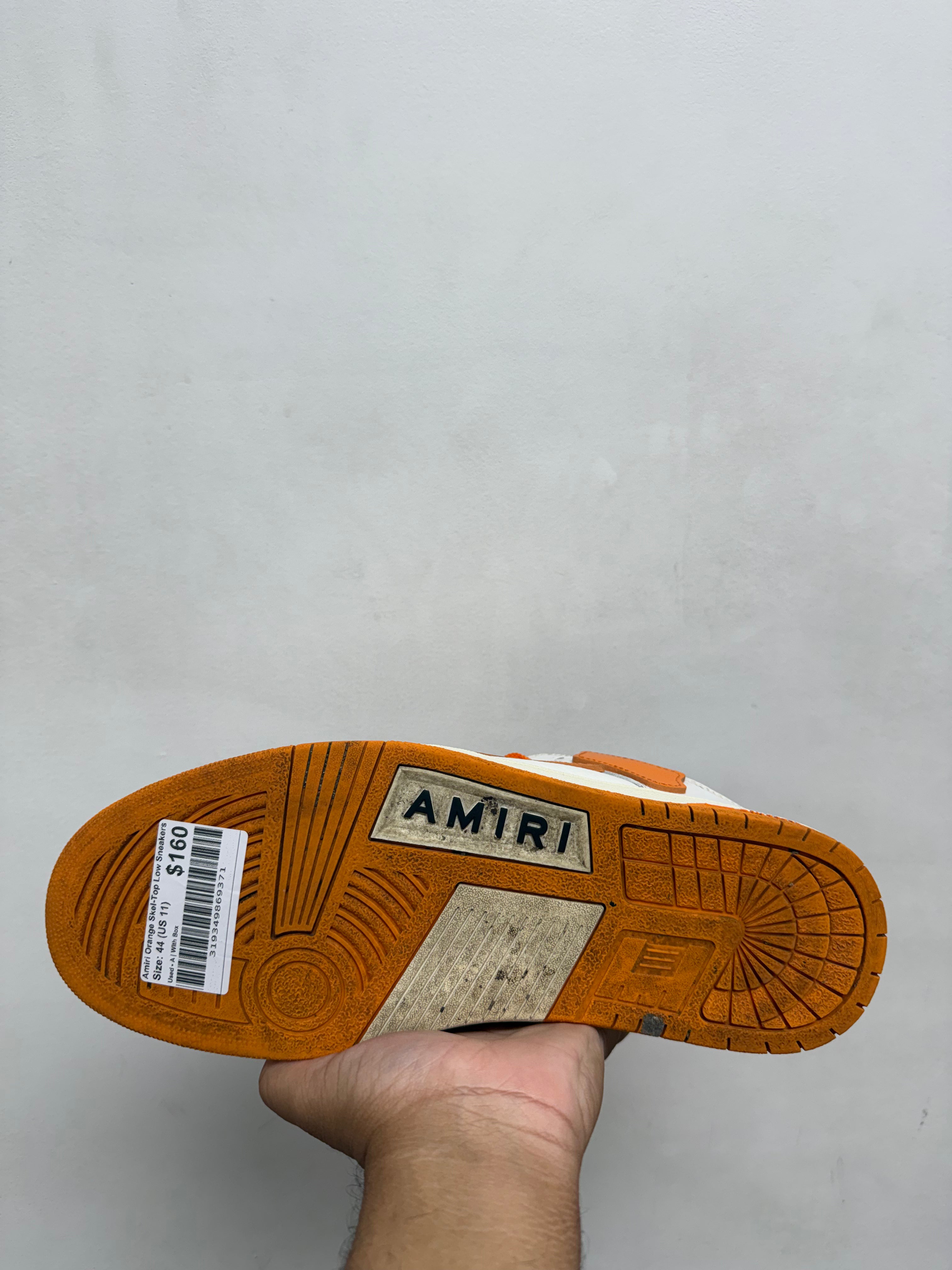 Amiri Orange Skel-Top Low Sneakers