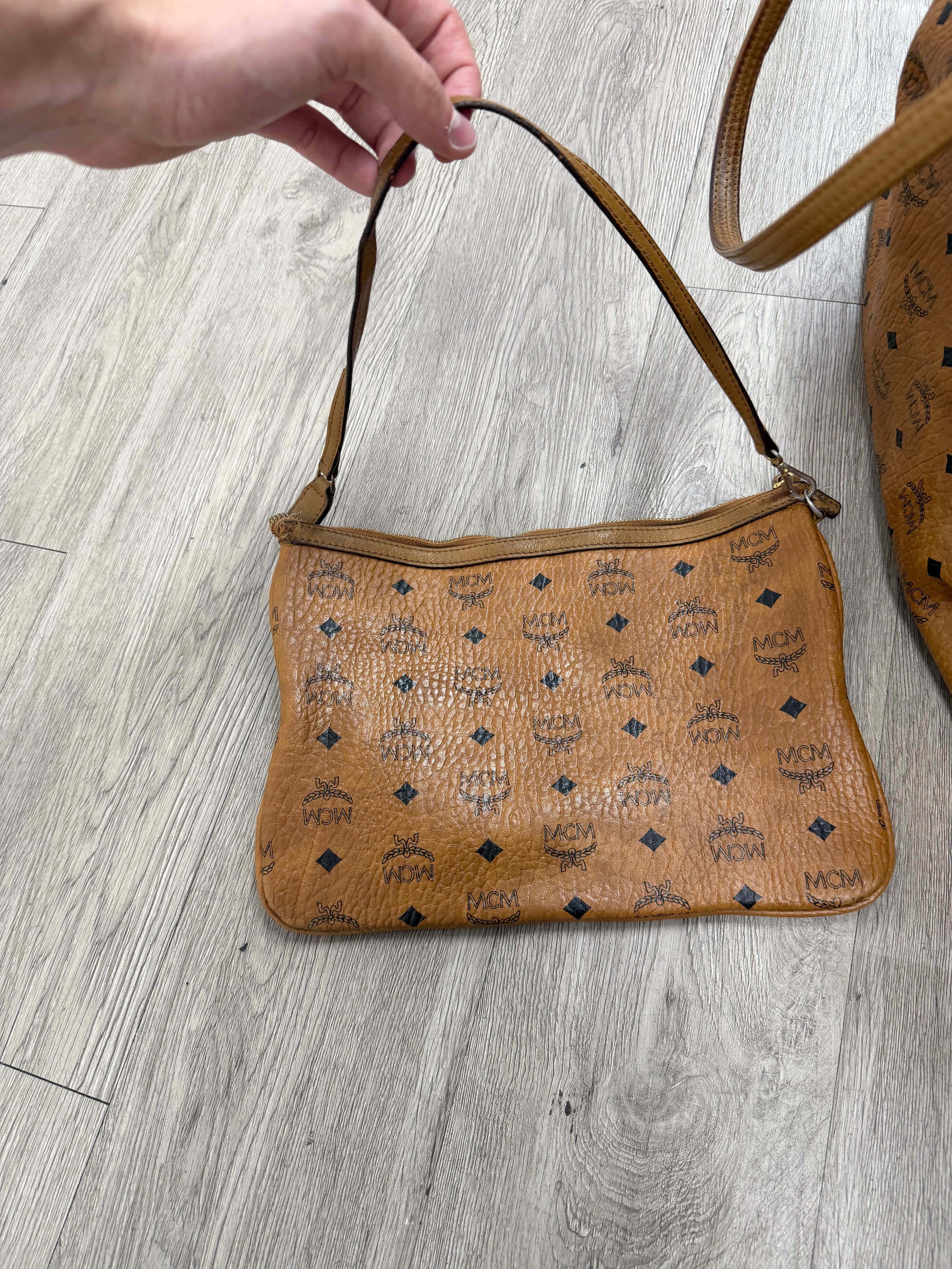 MCM Brown Monogram (With Pouch) Bag