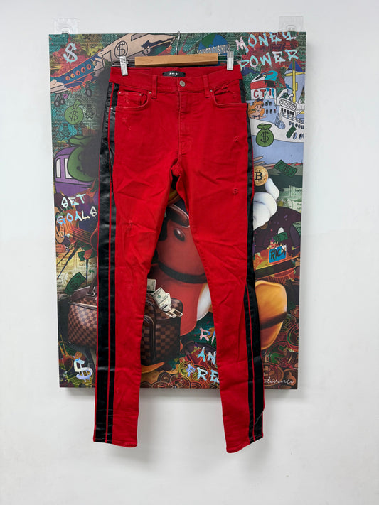 Amiri Thrasher Jeans Red Black  Used 30 N/A
