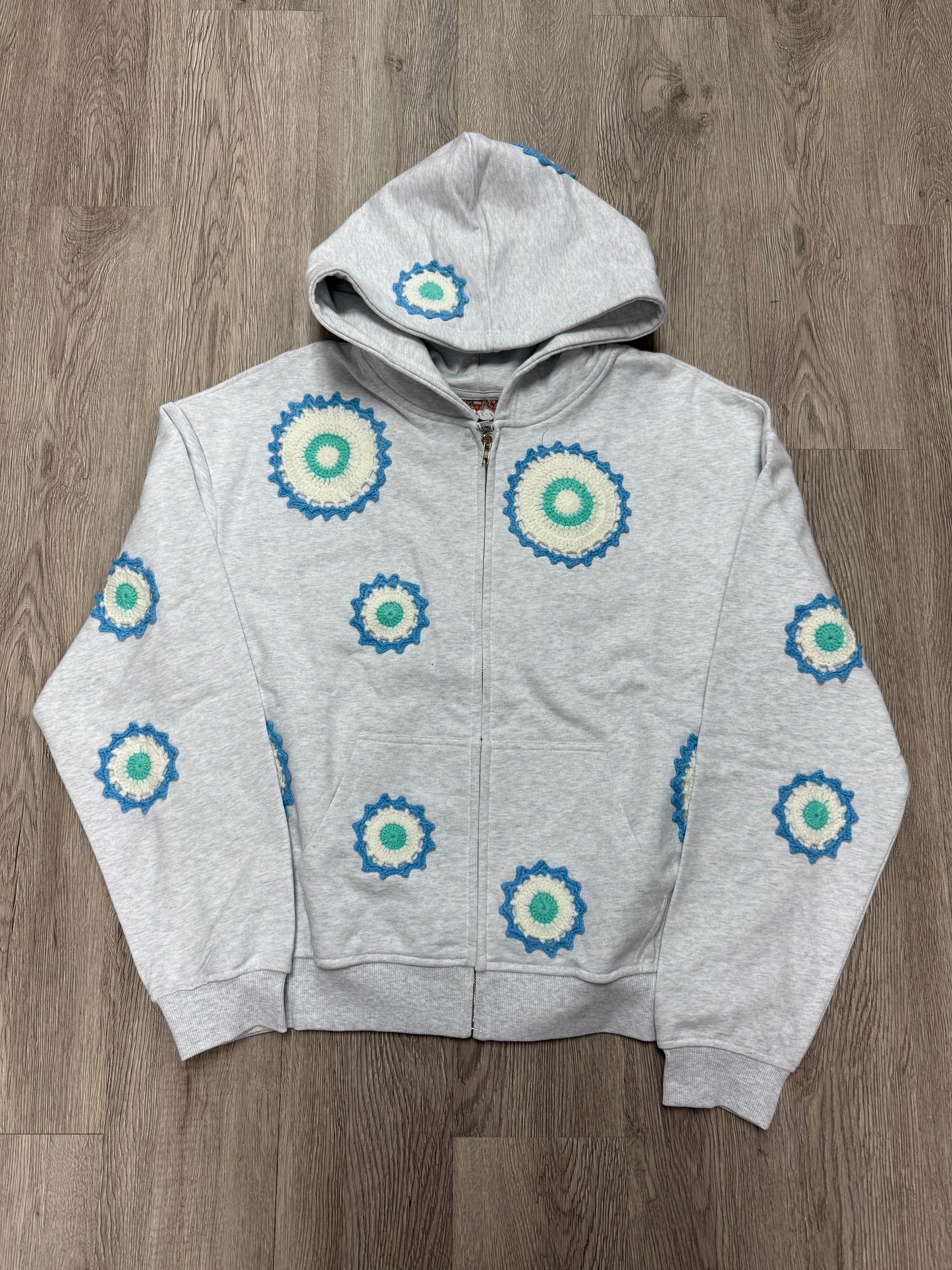 Arkyve Ocean Patch Crochet Hoodie (S-XL) New