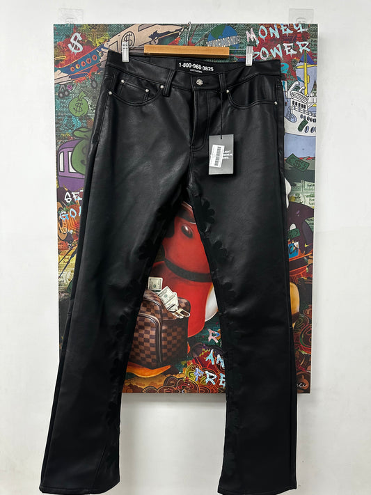 LOST SHDWS Leather Black Black Jeans Used 36 N/A
