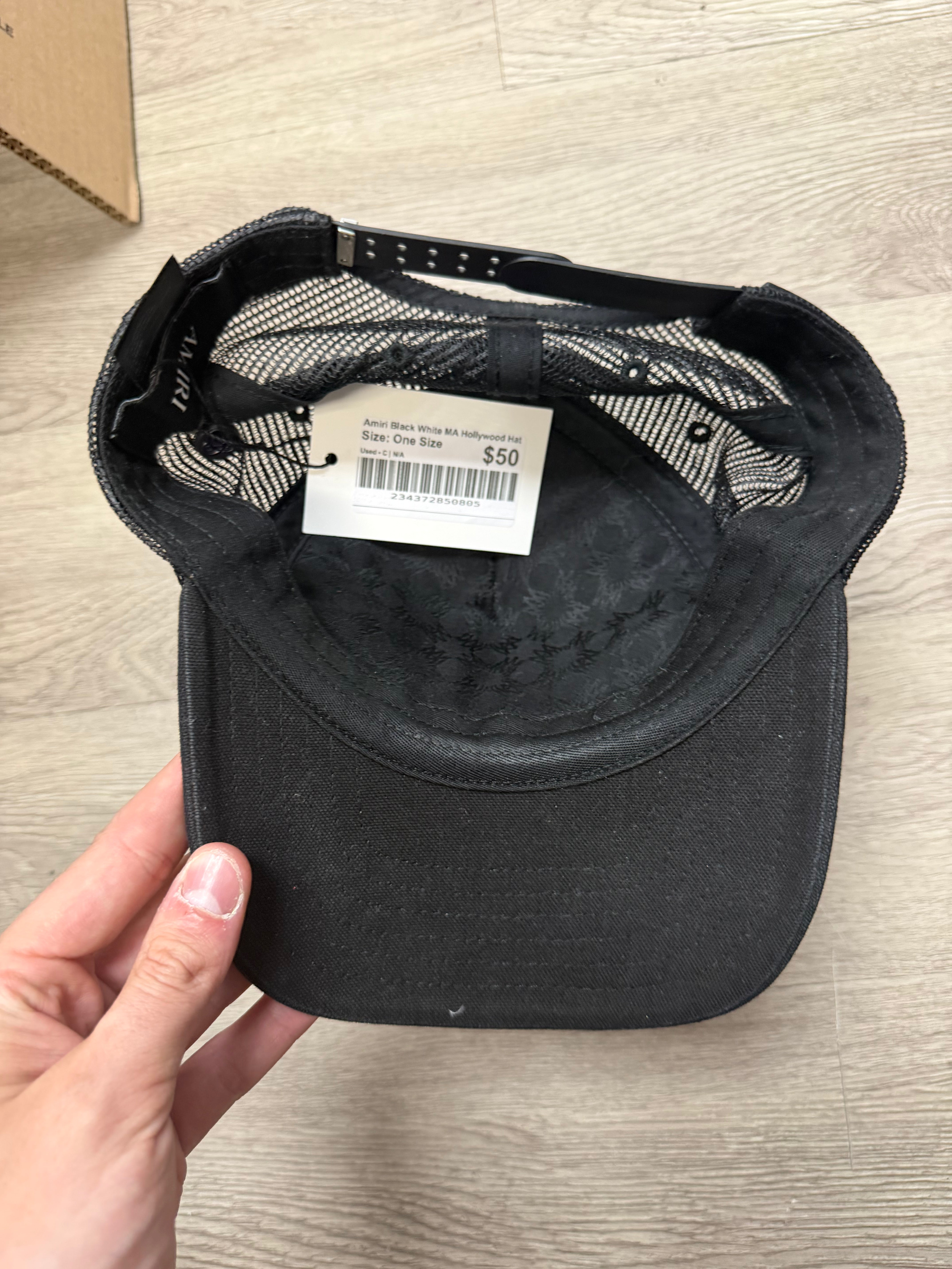 Amiri Black White MA Hollywood Hat