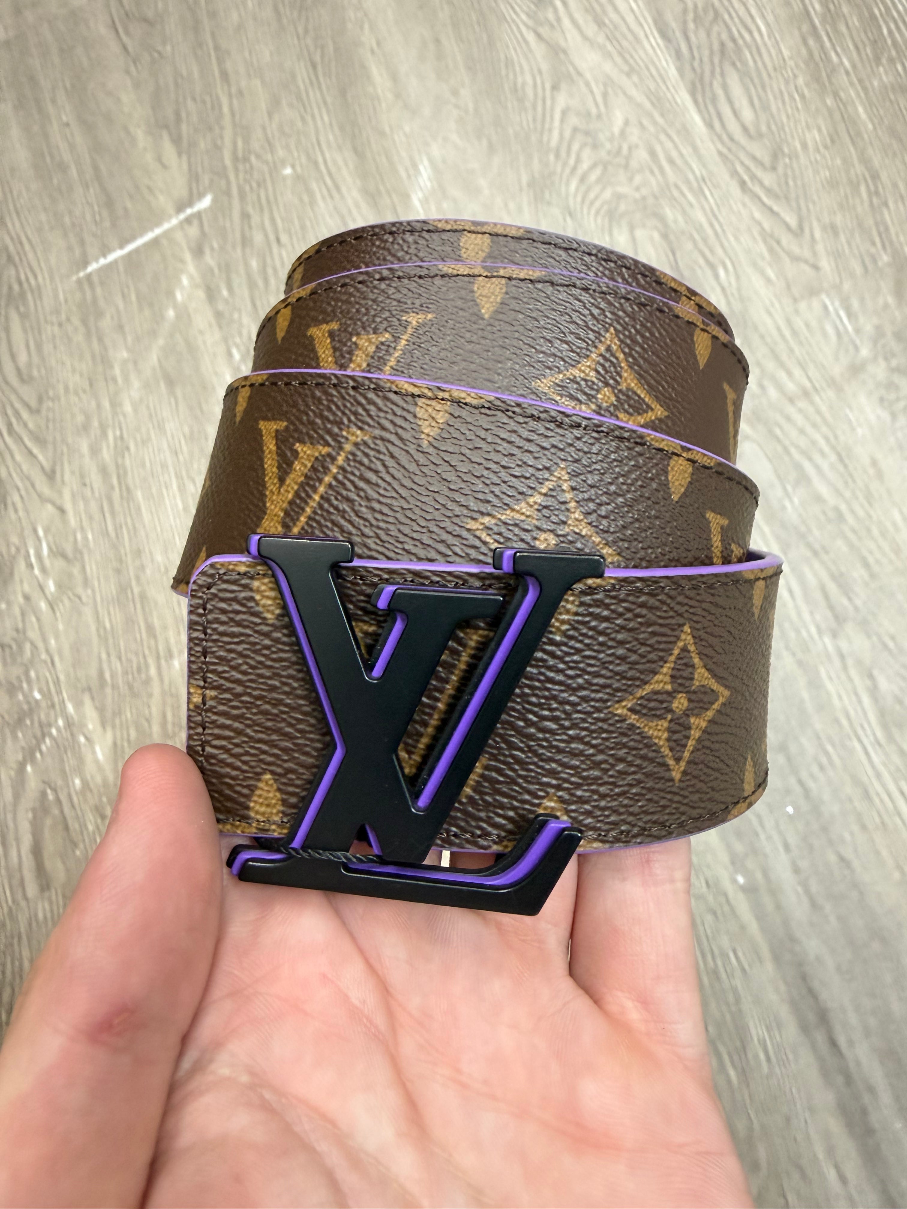 Louis Vuitton Brown Purple Monogram Belt