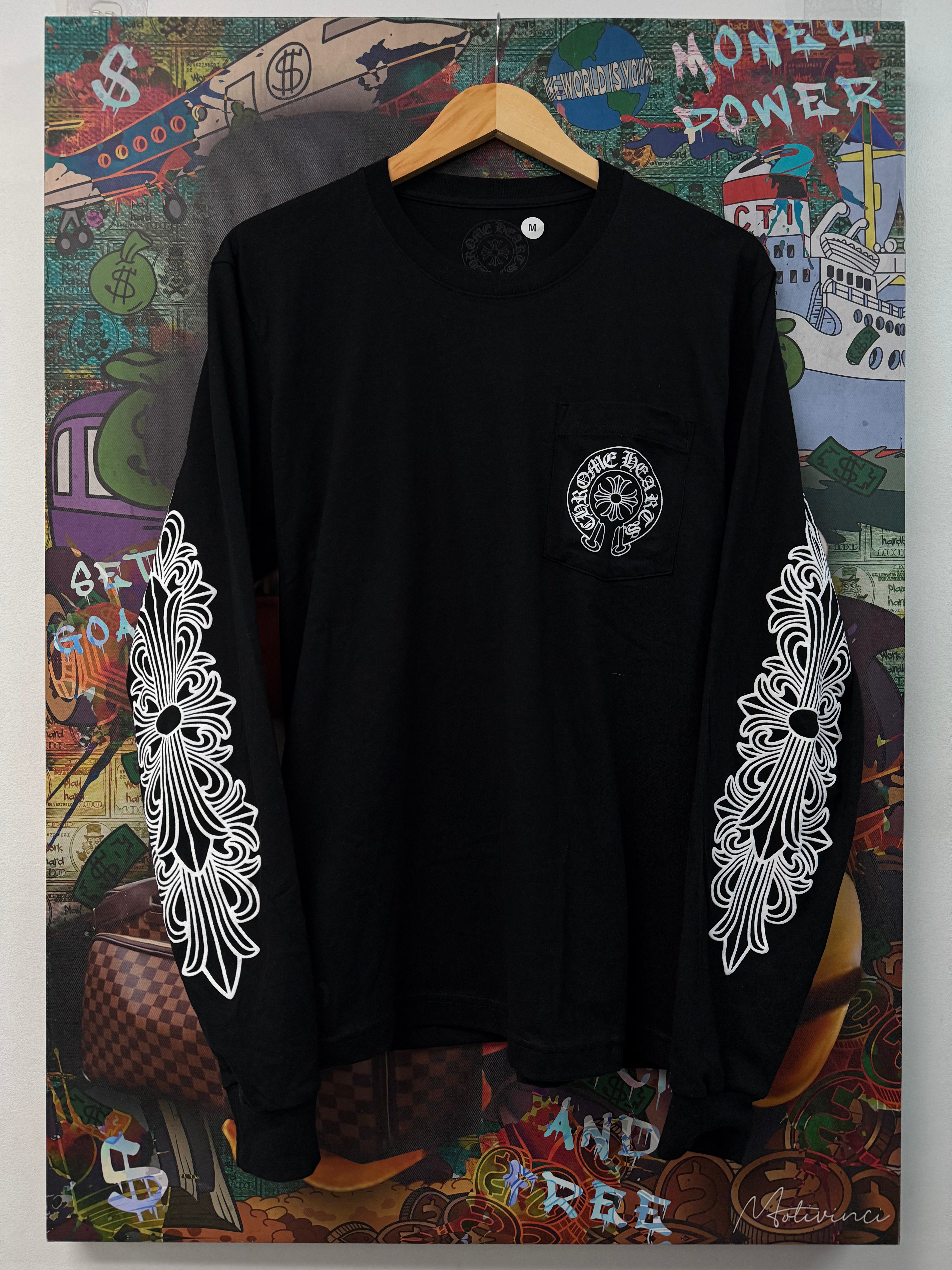 Chrome Hearts Black Horseshoe Miami LS Tee