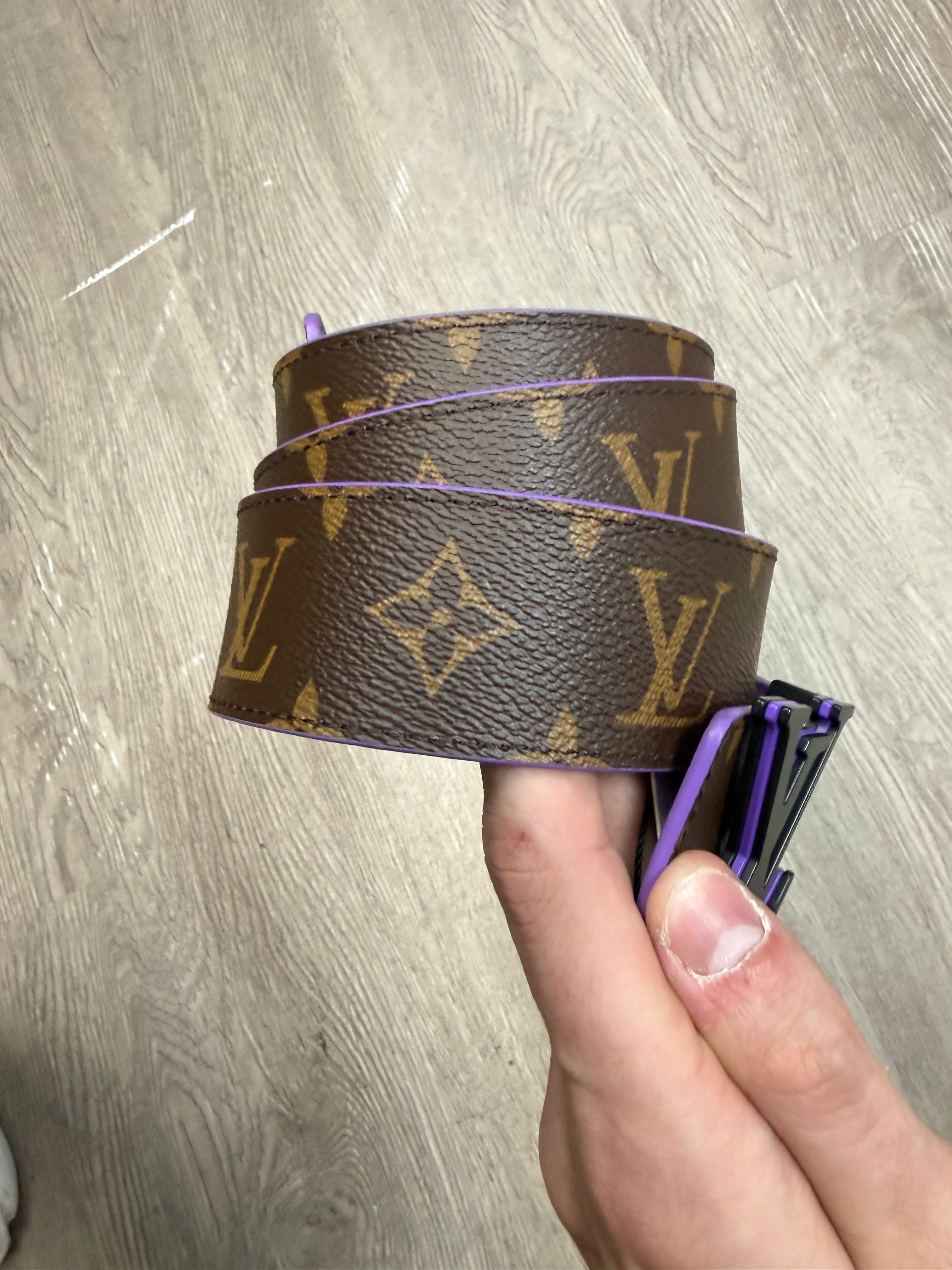 Louis Vuitton Brown Purple Monogram Belt