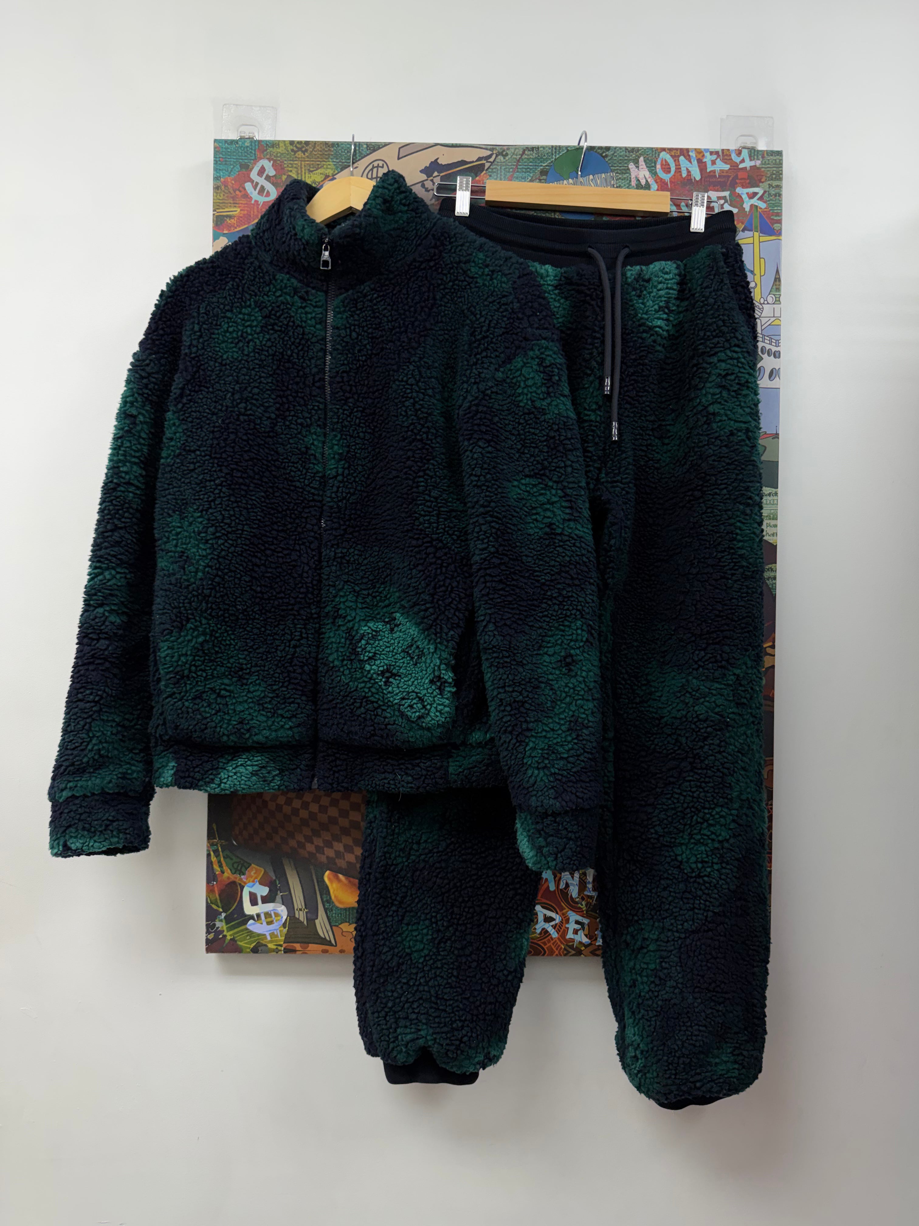 Louis Vuitton Turquoise Sherpa Fleece Set