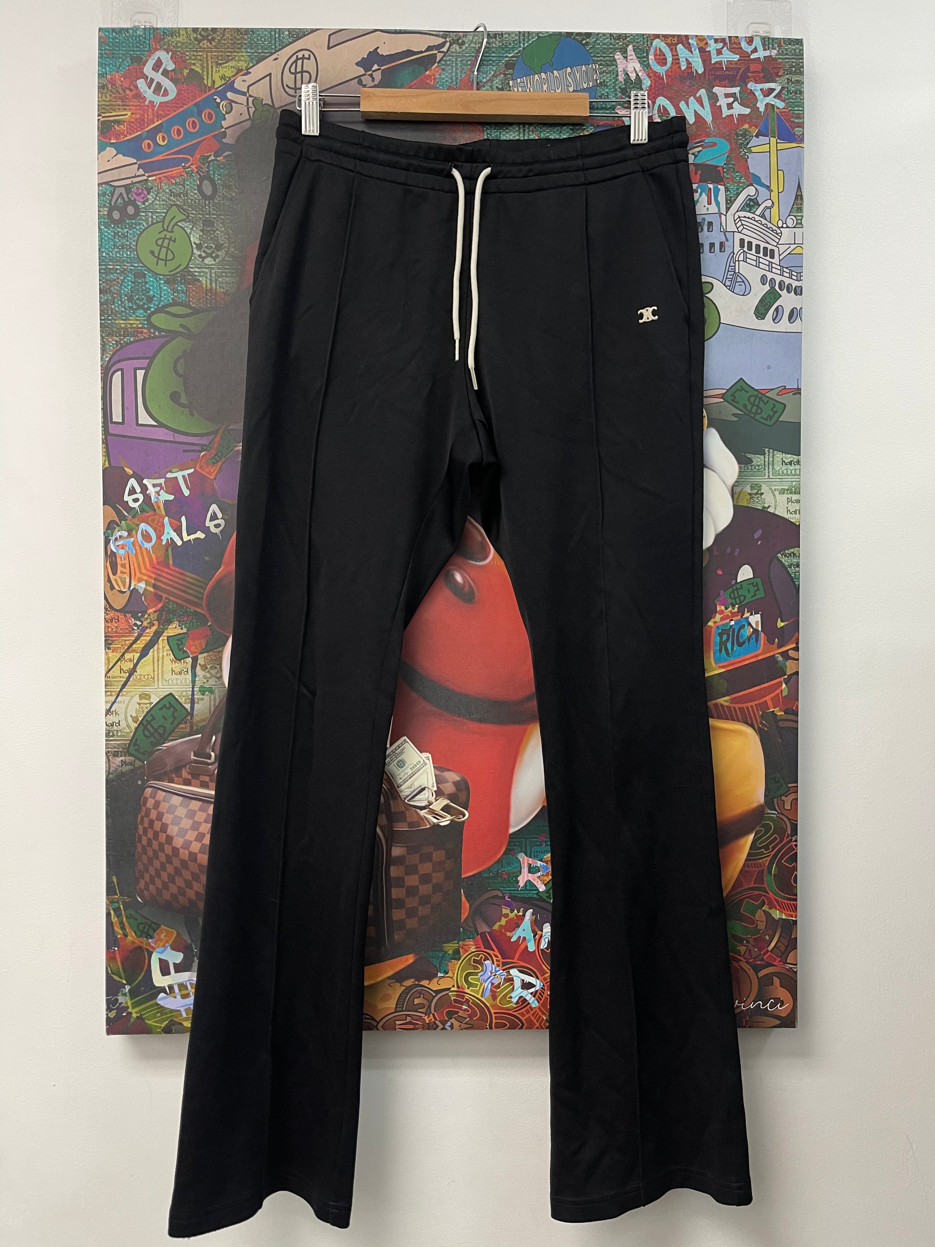 Celine Black Cream CC Logo Track Pants