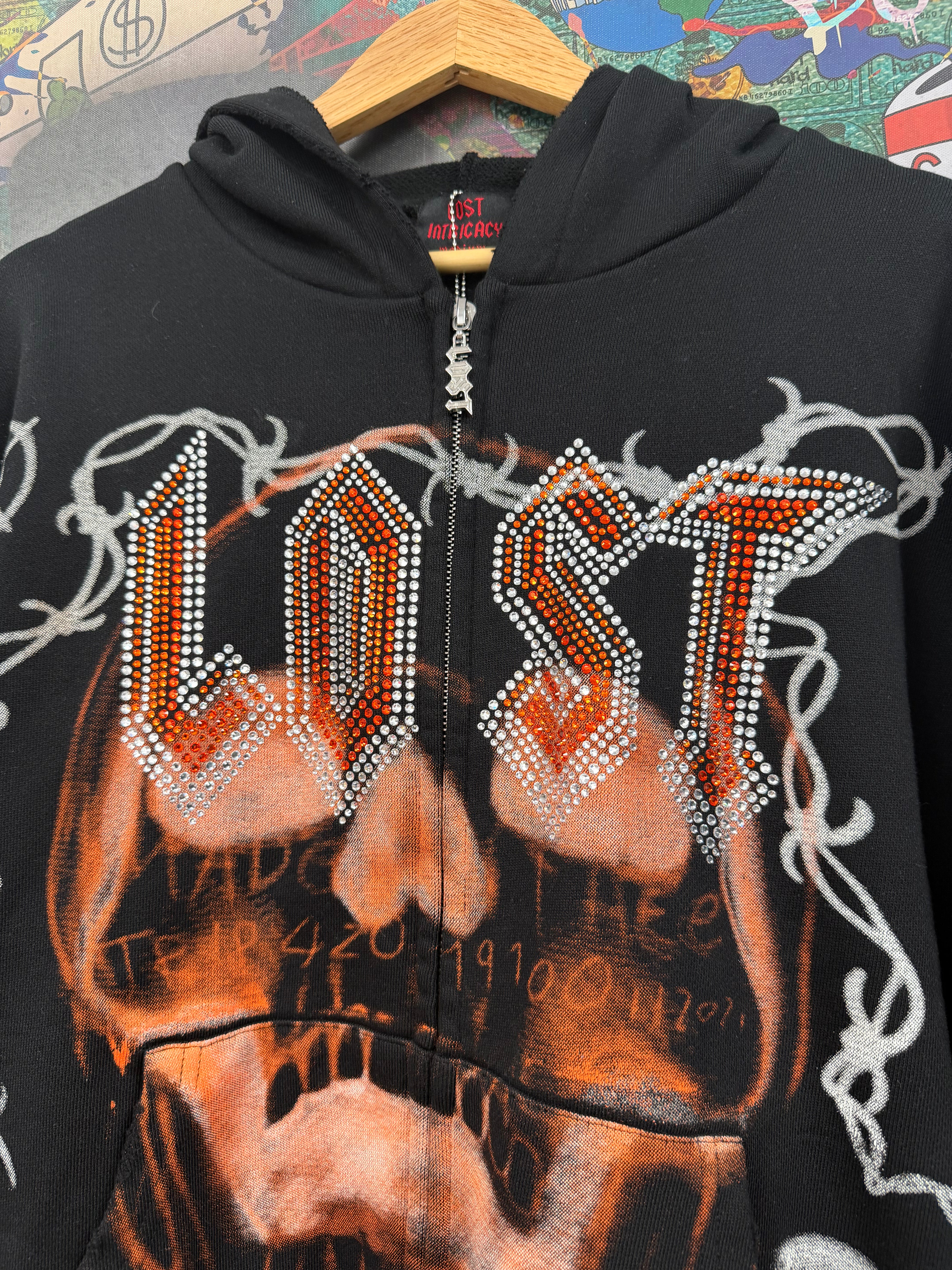 Lost Intricacy Black Orange ONI Zip Up