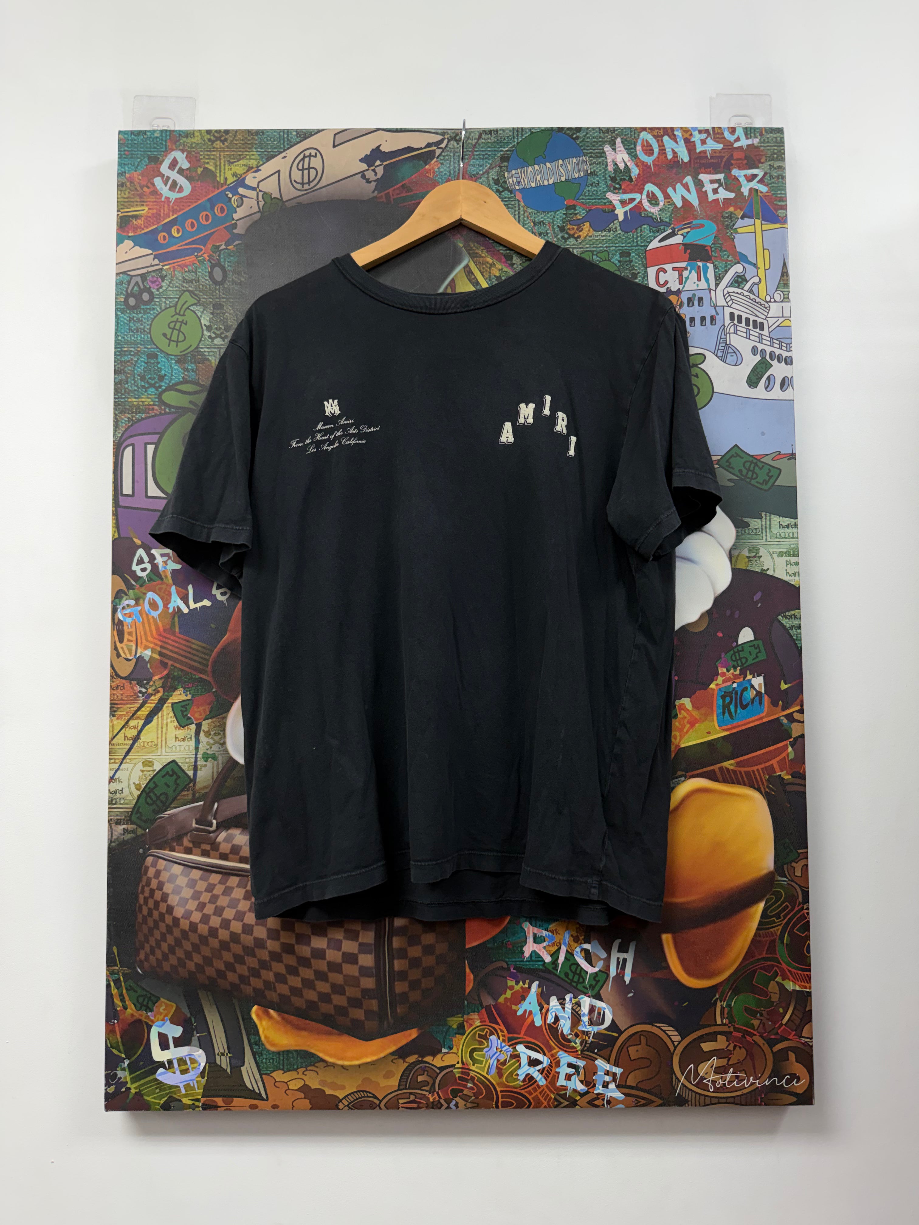 Amiri Black Collegiate Tee