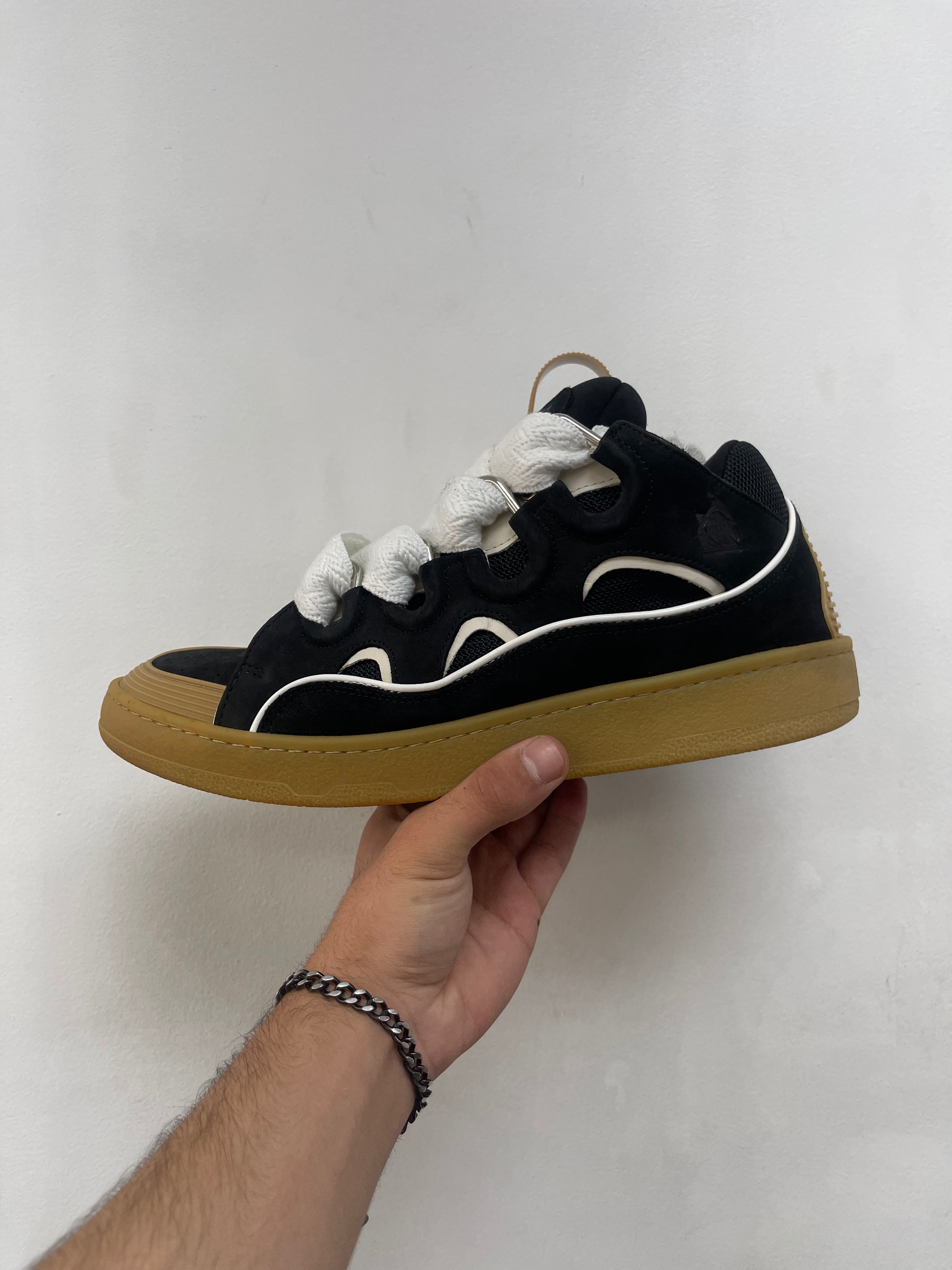 Lanvin Black Gum Curb Sneakers