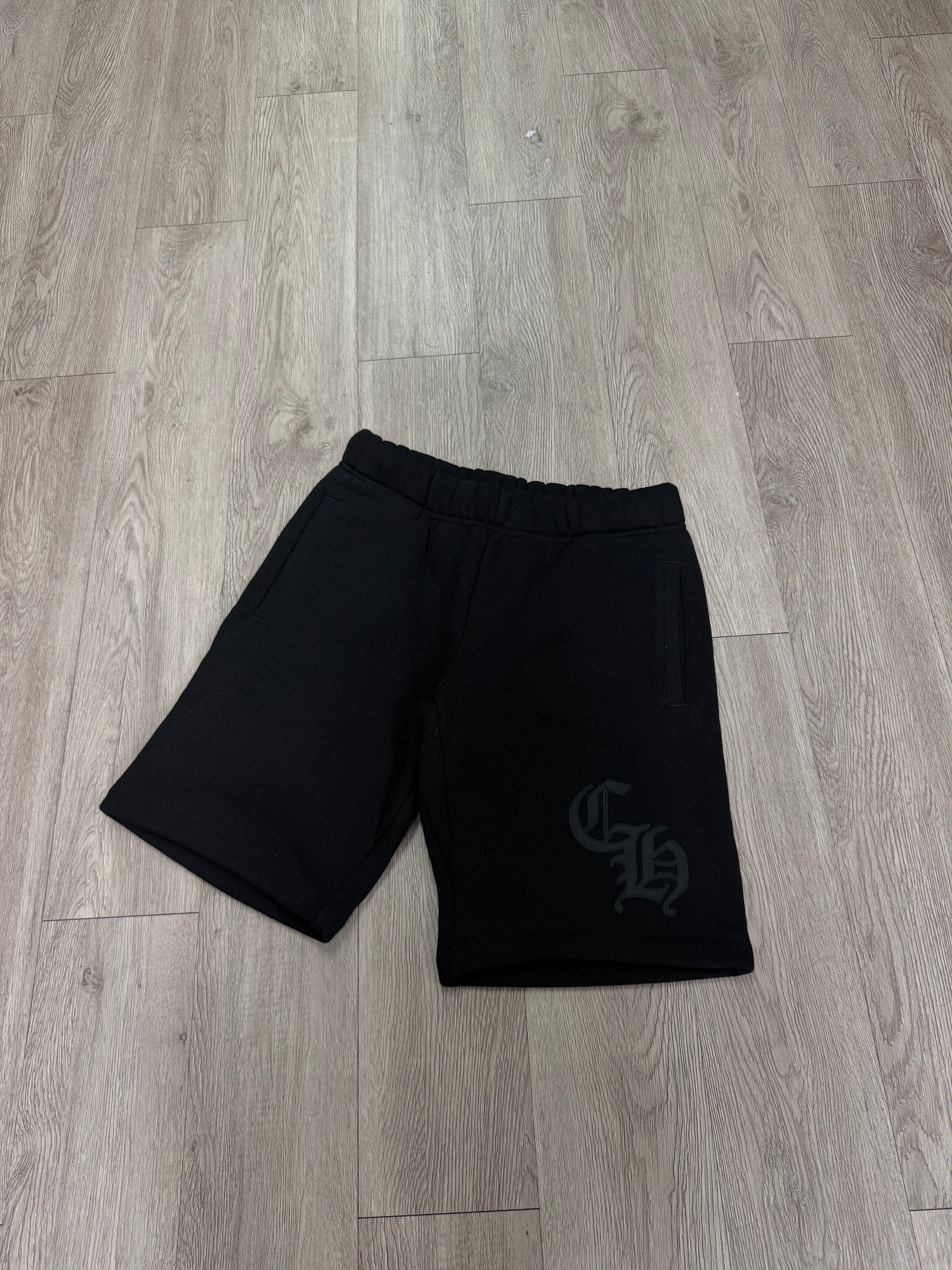 Chrome  Hearts Black 7-11 Nylon Patch Sweat Shorts