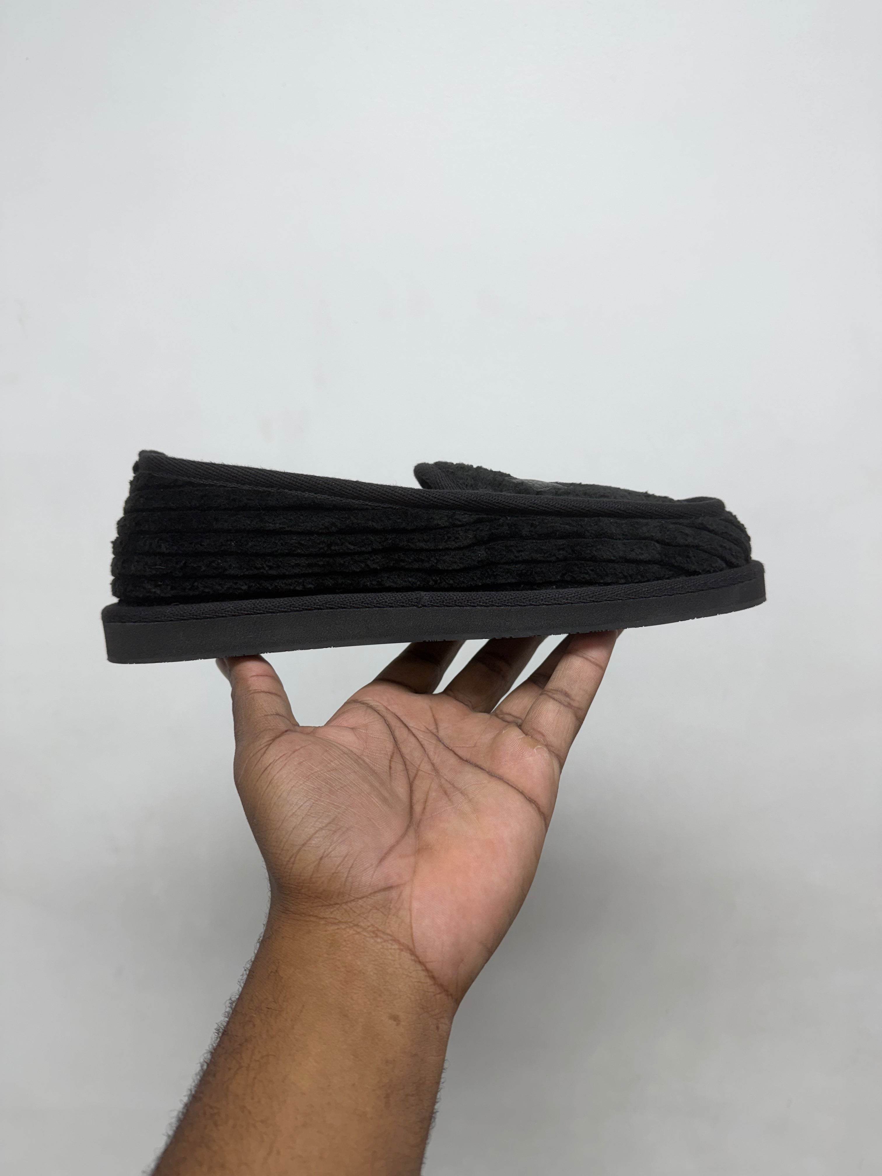 Chrome  Hearts Black Plus Patch Sherpa Lined Slides