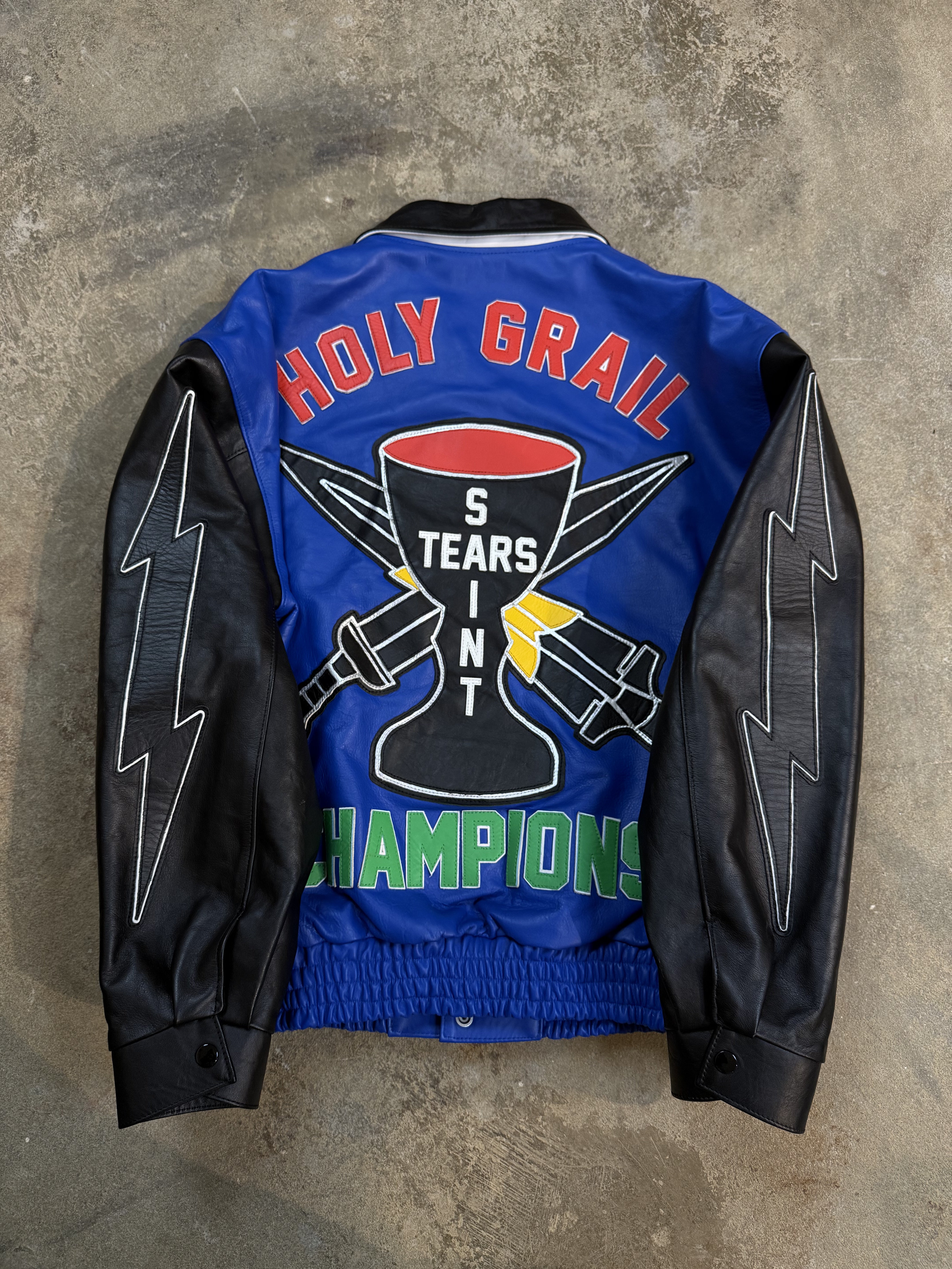 Saint Mxxxxxxx Denim Tears Leather Jacket Large Used