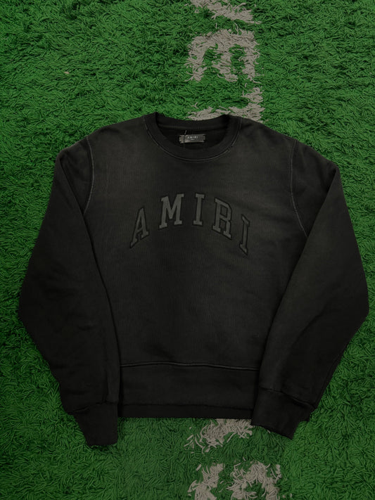 Amiri Crewneck Black Core Logo  Used Small N/A