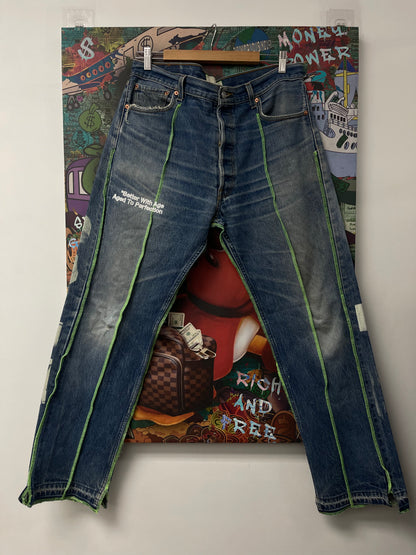 Better With Age Lemon Denim Light Wash Used