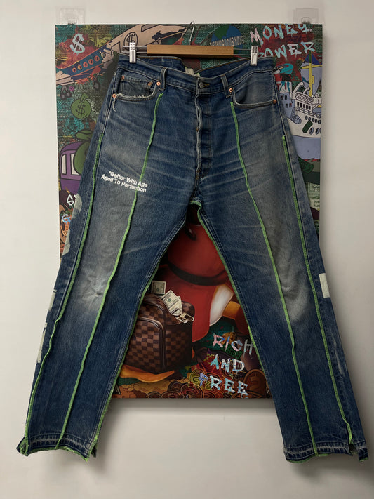 Better With Age Lemon Denim Light Wash Used