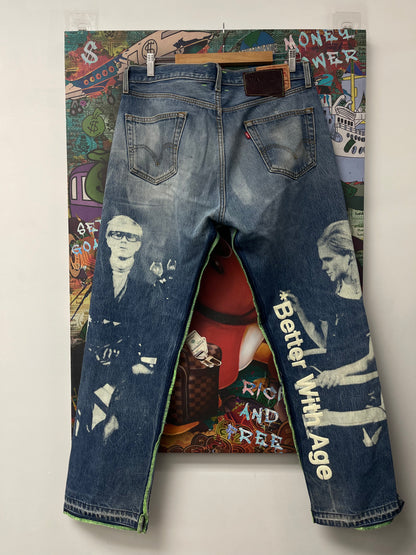 Better With Age Lemon Denim Light Wash Used