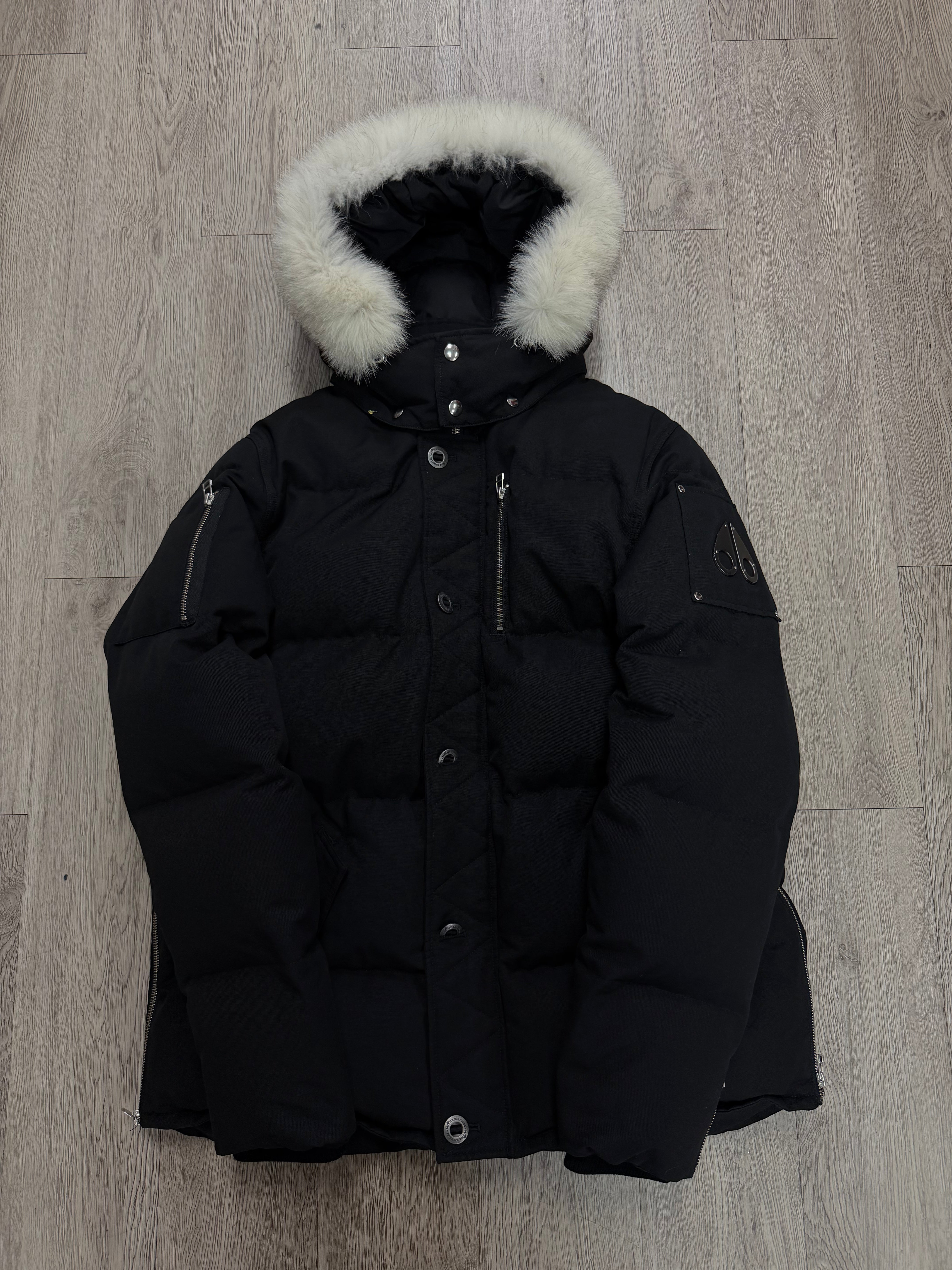 Moose Knuckles Black White Fur 3Q Parka