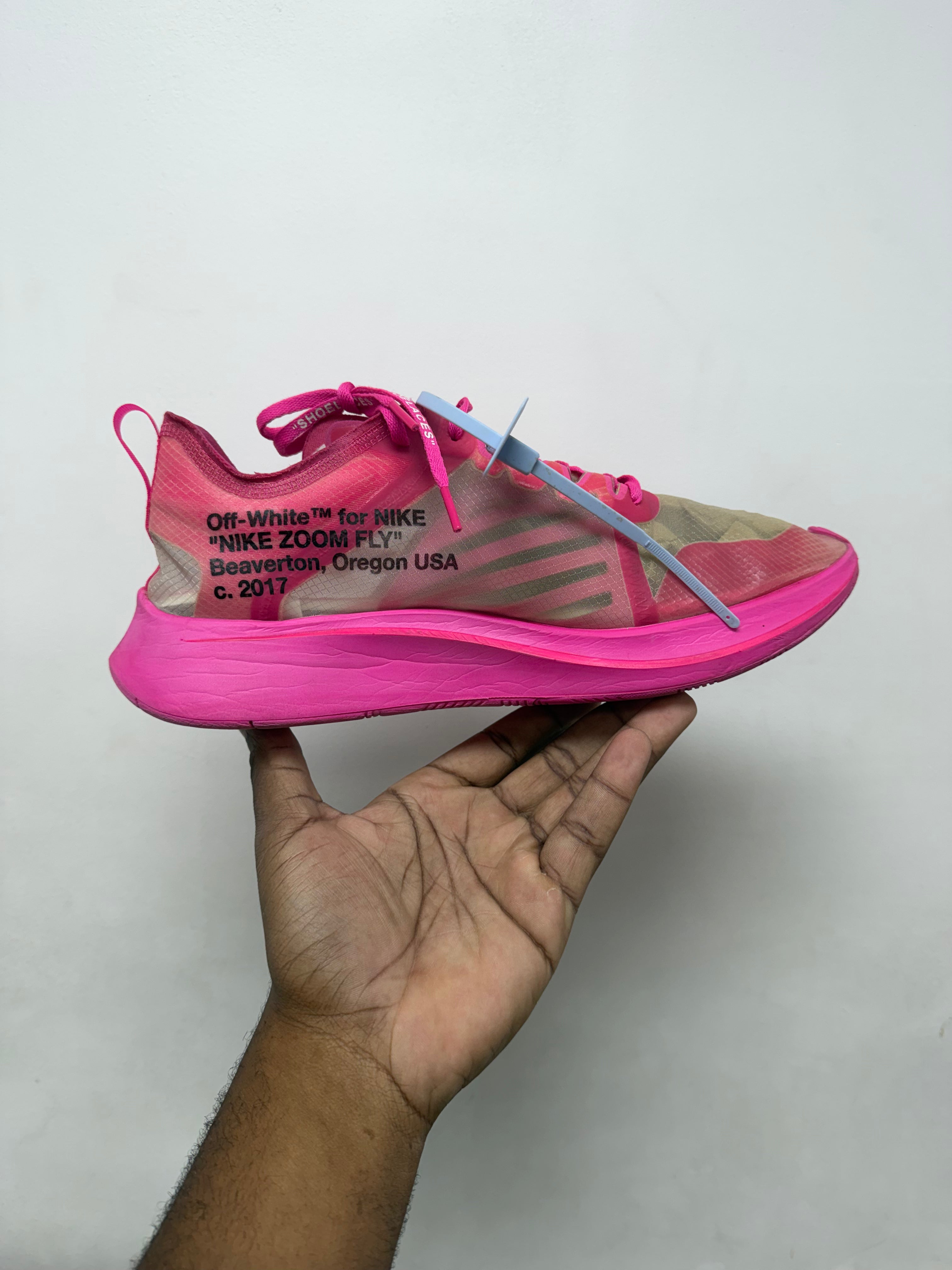 Off White Zoom Fly Pink Sneakers