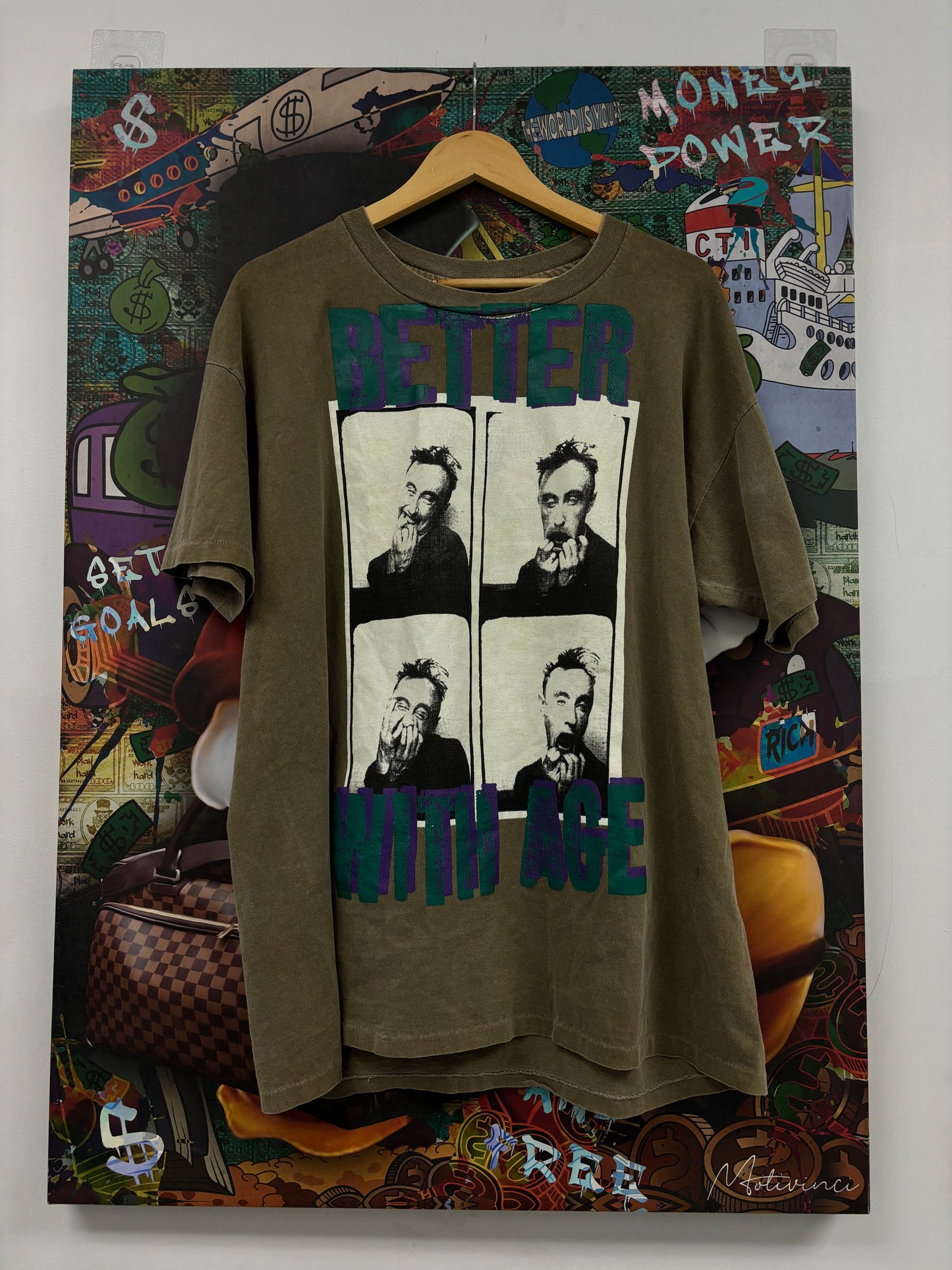 Better With Age Tee Olive New L With Tags