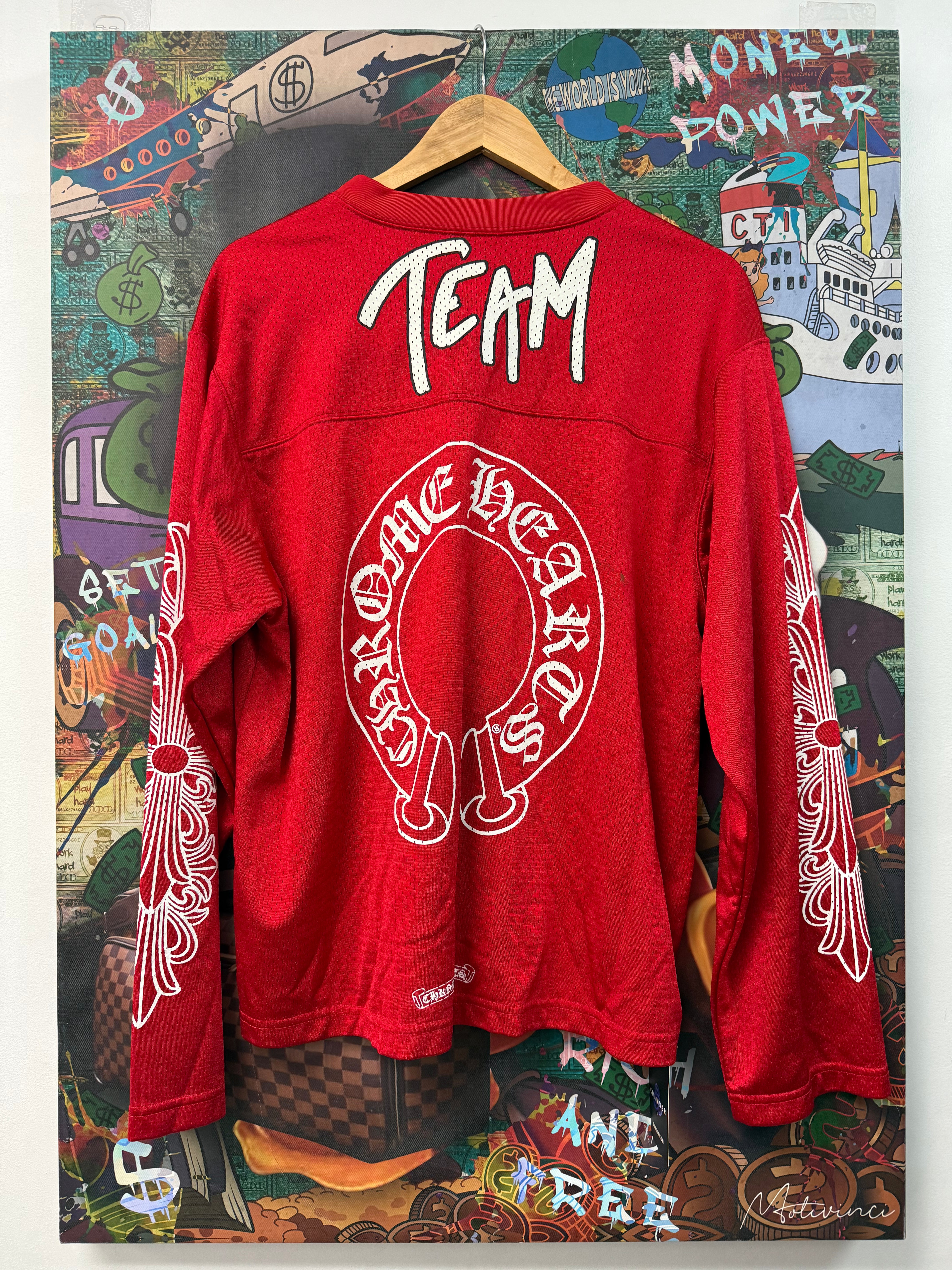 Chrome Hearts Matty Boy Red Mesh Form LS Jersey