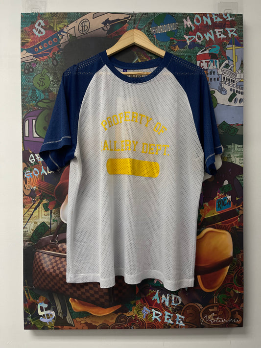 Gallery Dept Football Jersey Navy Yellow Used