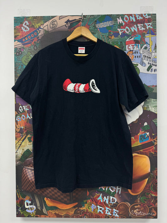 Supreme Cat In The Hat Tee Navy Used Medium N/A